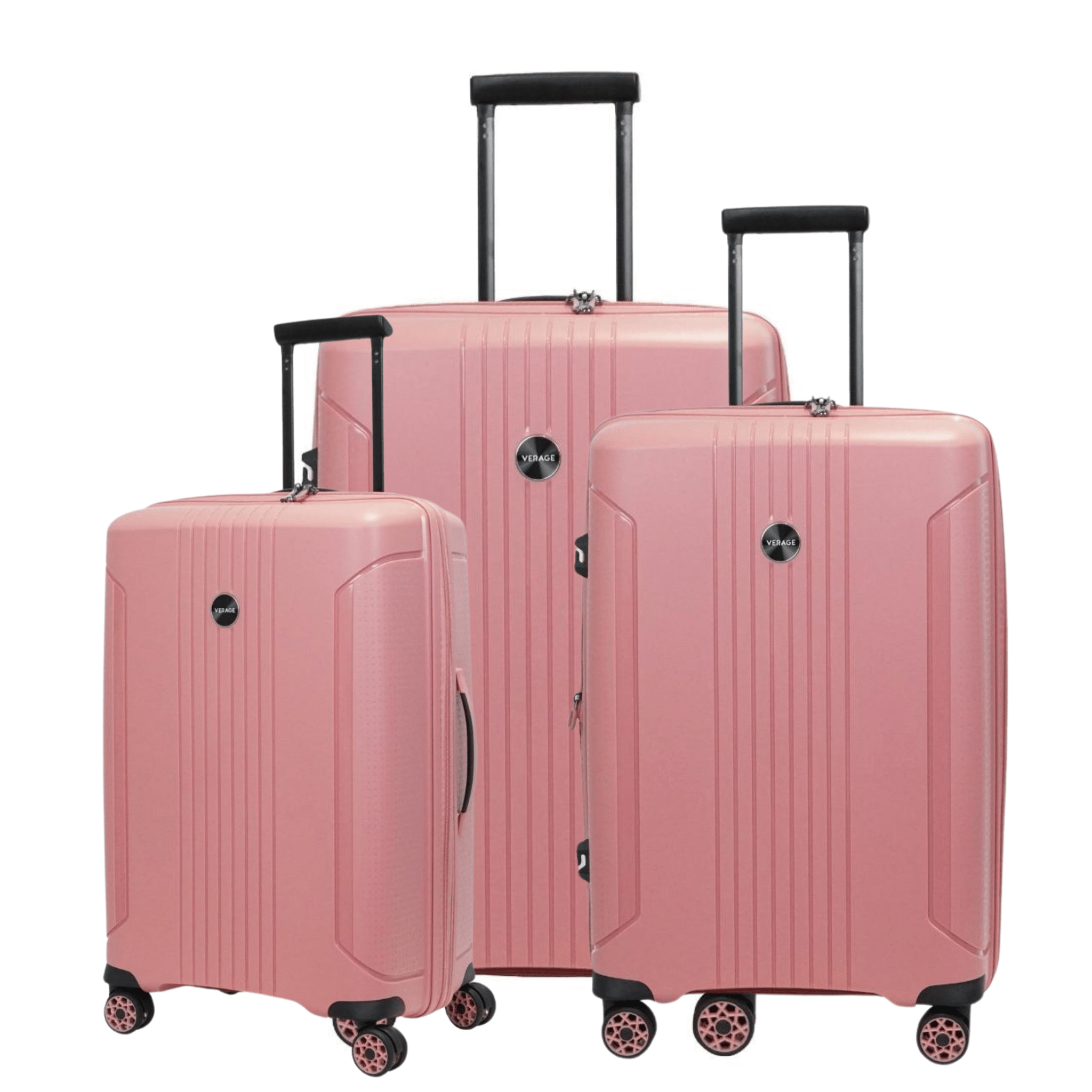 London Suitcase Set Of 3 - Rose Gold - MOON - Luggage & Travel Accessories - Verage