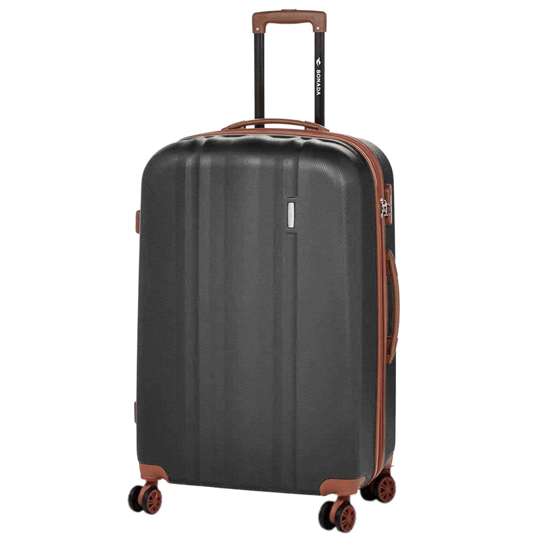 Sonada Upright Suitcases Trolley Set of 3 - Black