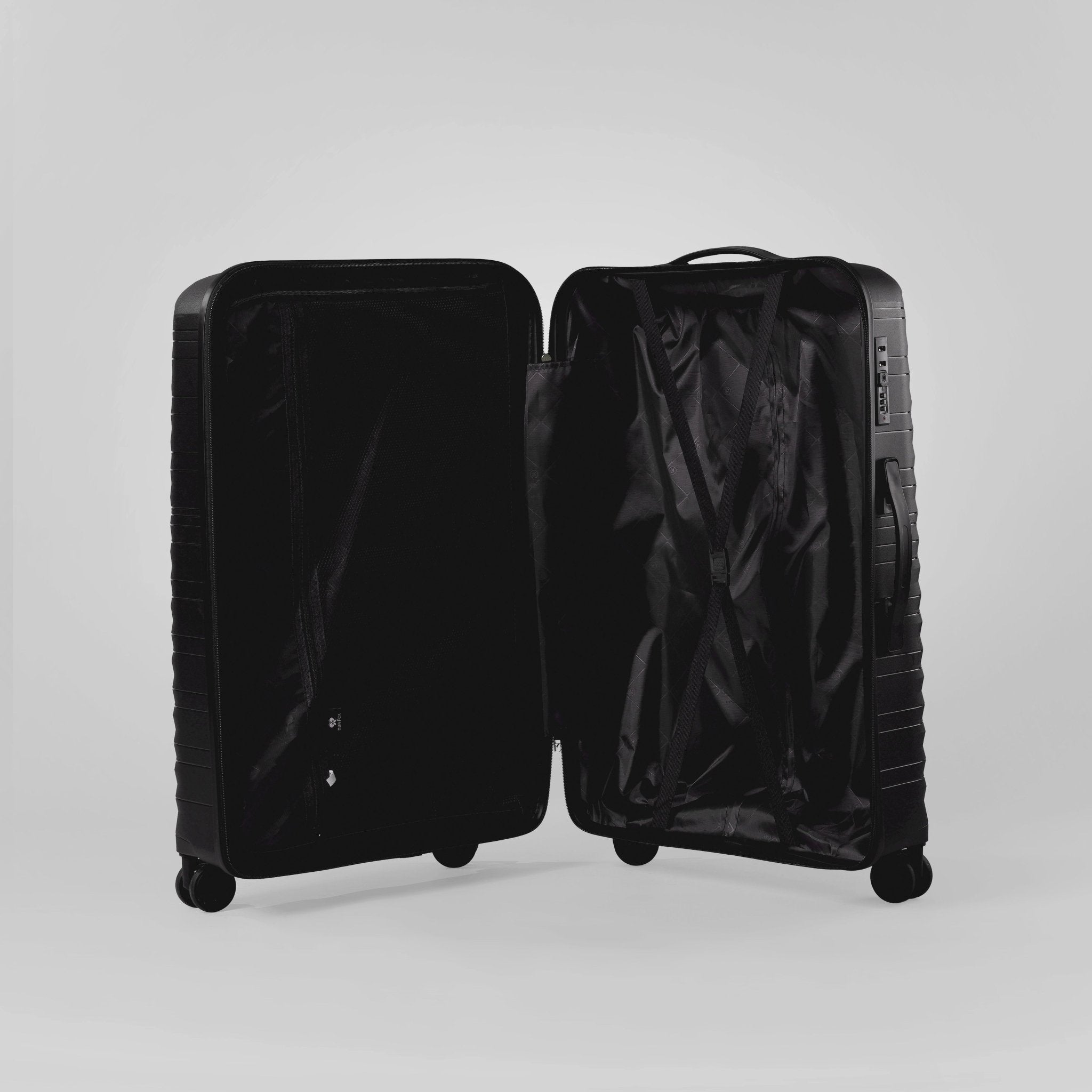 Monsca PP Suitcase Set of 3 - Black - MOON - Luggage & Travel Accessories - Monsca