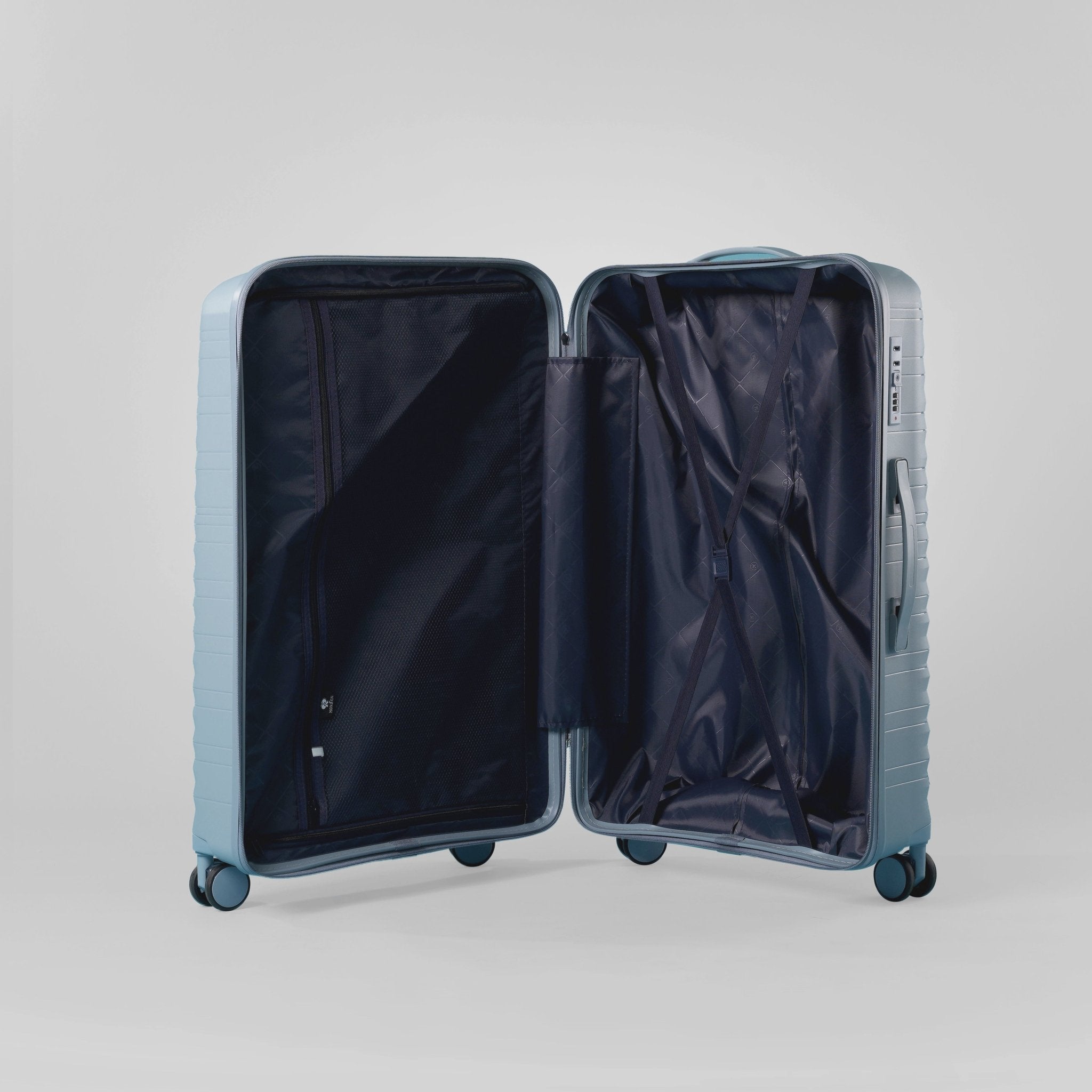 Monsca PP Suitcase Set of 3 - Blue - MOON - Luggage & Travel Accessories - Monsca