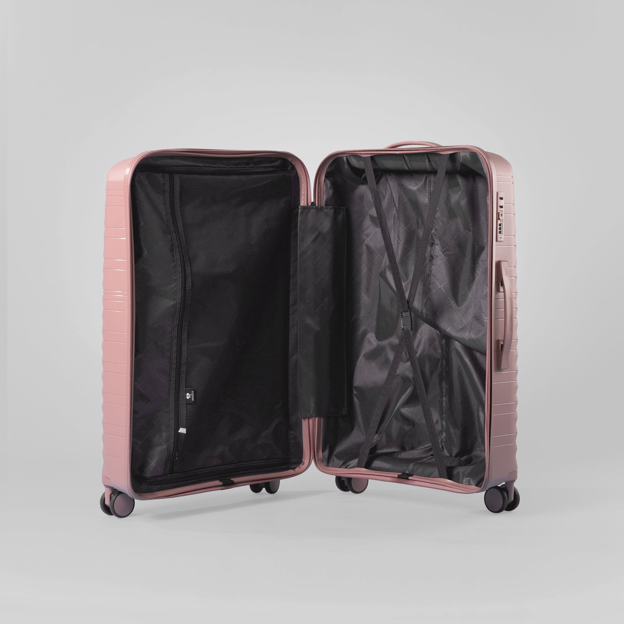 Monsca PP Suitcase Set of 3 - Rose Gold - MOON - Luggage & Travel Accessories - Monsca