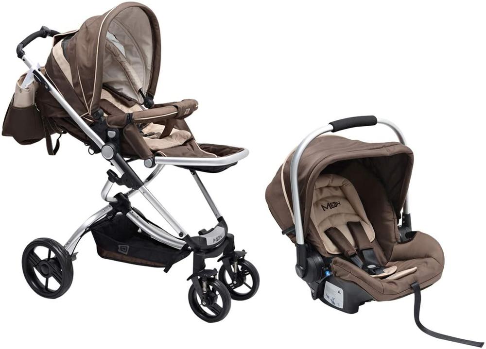 Moon 62270299 3 in 1 Spider Baby Stroller -Beige - MOON - Baby City - Moon - Moon 62270299 3 in 1 Spider Baby Stroller -Beige - Brown - Baby Strollers - 7