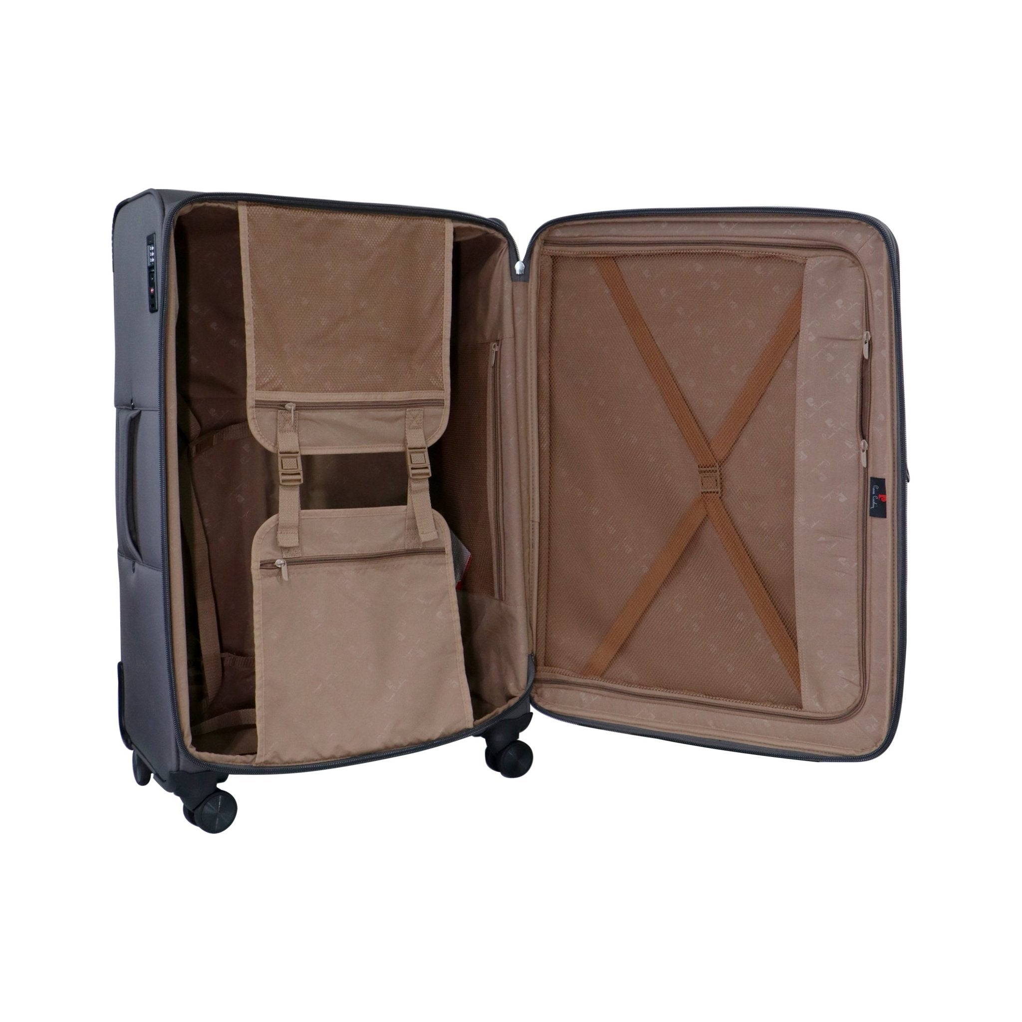 Nantes Softcase Trolley Set of 3 - Dark Grey - MOON - Luggage & Travel Accessories - Pierre Cardin