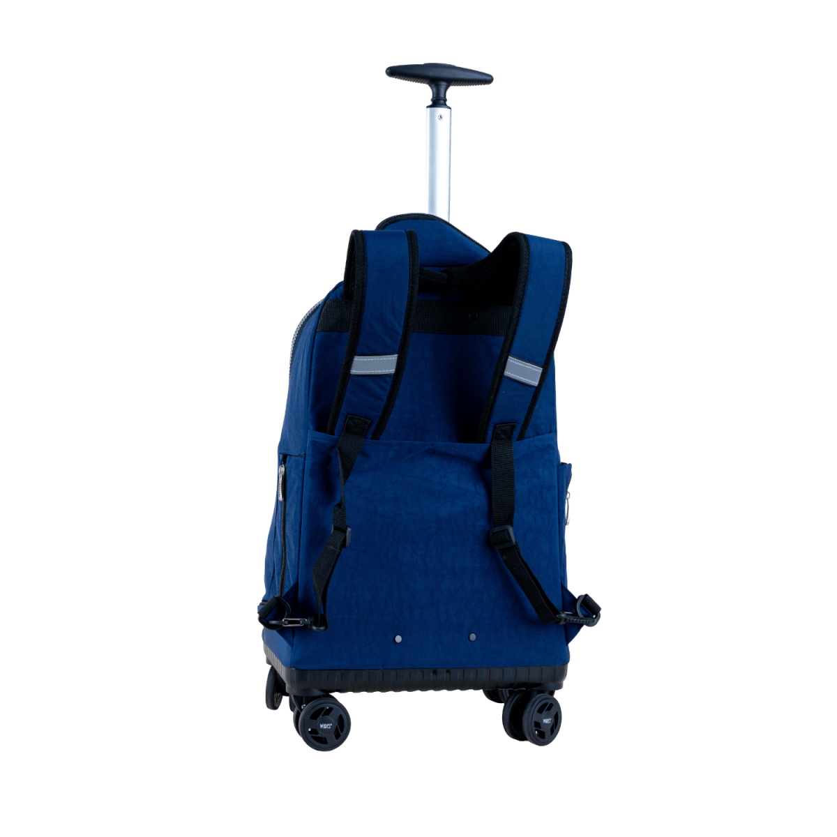 Navy 4 - Wheels School Backpack Trolley Set (Lunch bag & Pencil Case) - MOON - Back 2 School - Wires