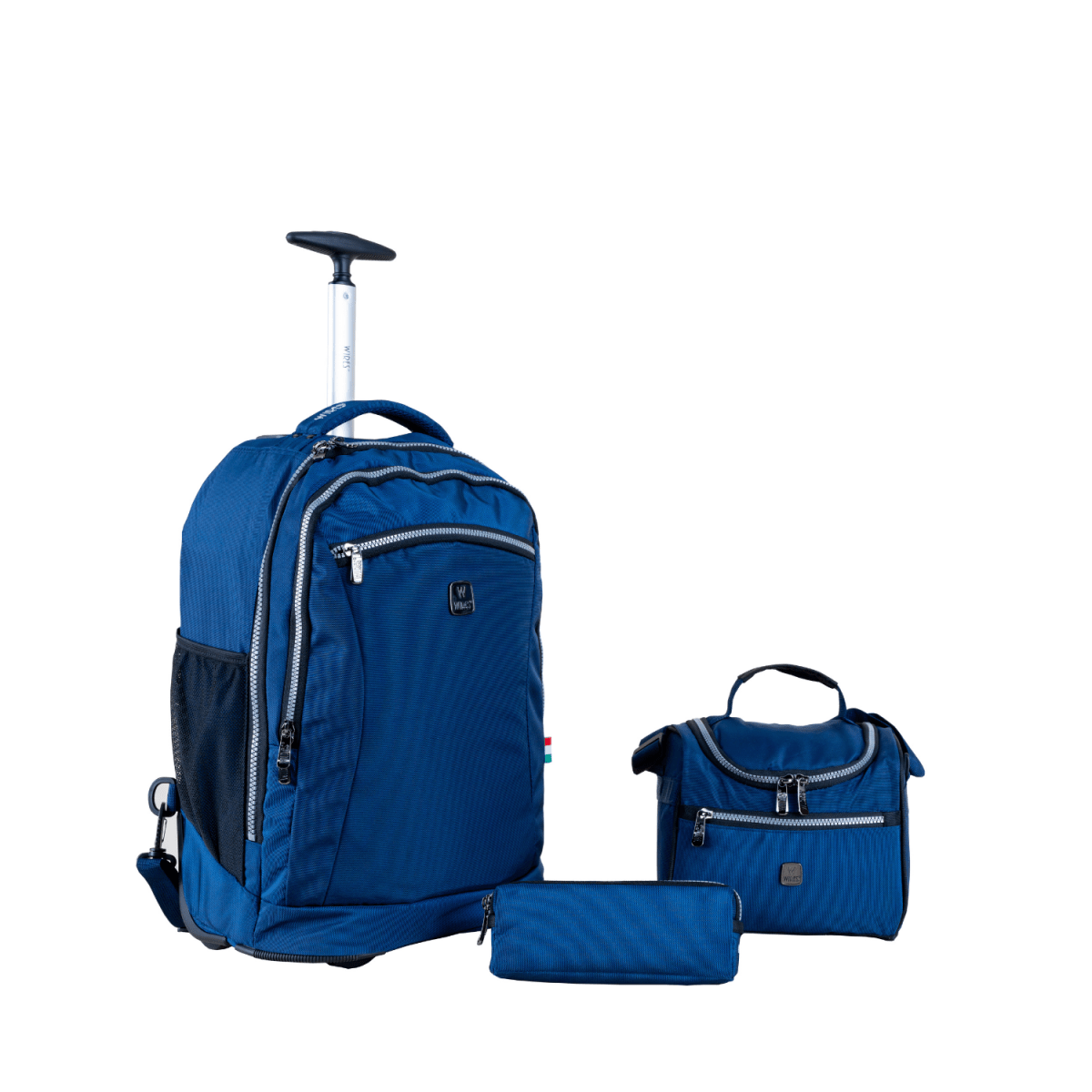 Navy Small Wheel School Bags Trolly Set of 3pcs - MOON - Back 2 School - Wires