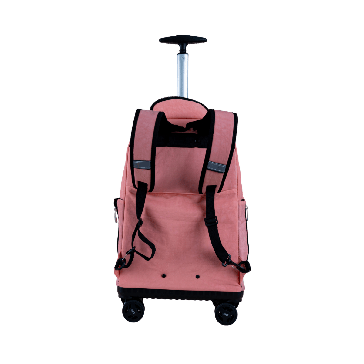 Orange 4 - Wheels School Backpack Trolley Set (Lunch bag & Pencil Case) - MOON - Back 2 School - Wires