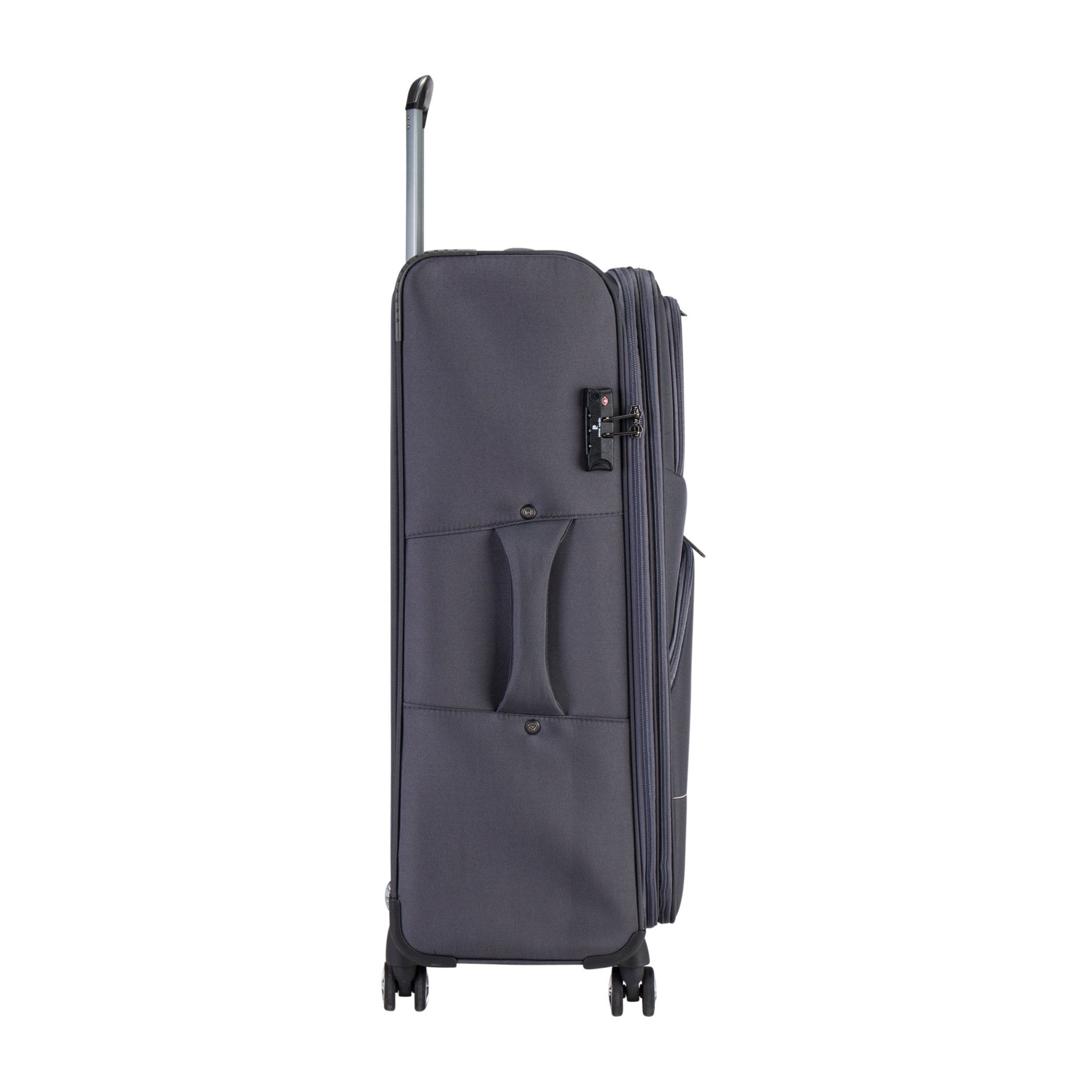 PC Softcase Trolley Set of 3 - Dark Grey - MOON - Luggage & Travel Accessories - Pierre Cardin