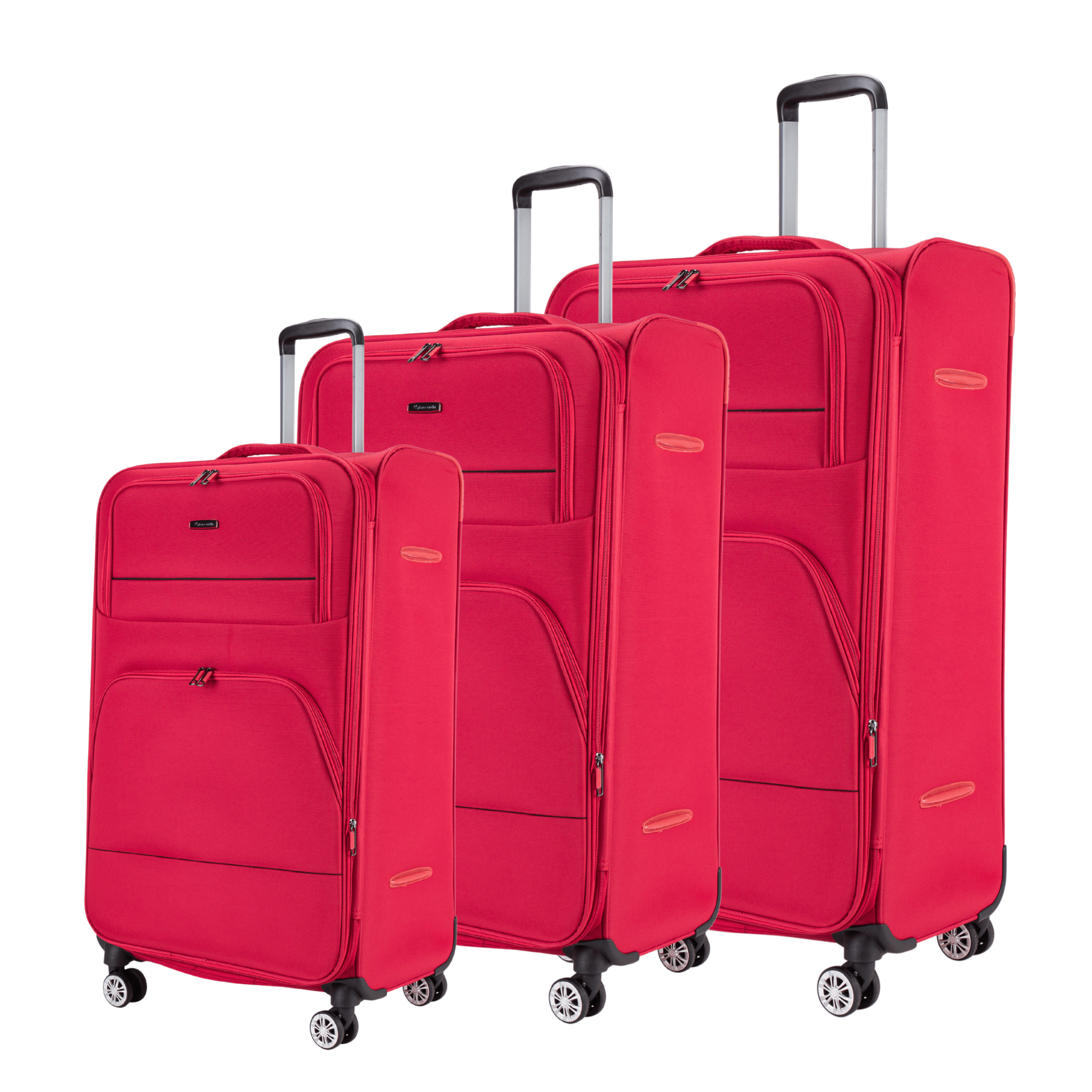 PC Softcase Trolley Set of 3 - Red - MOON - Luggage & Travel Accessories - Pierre Cardin