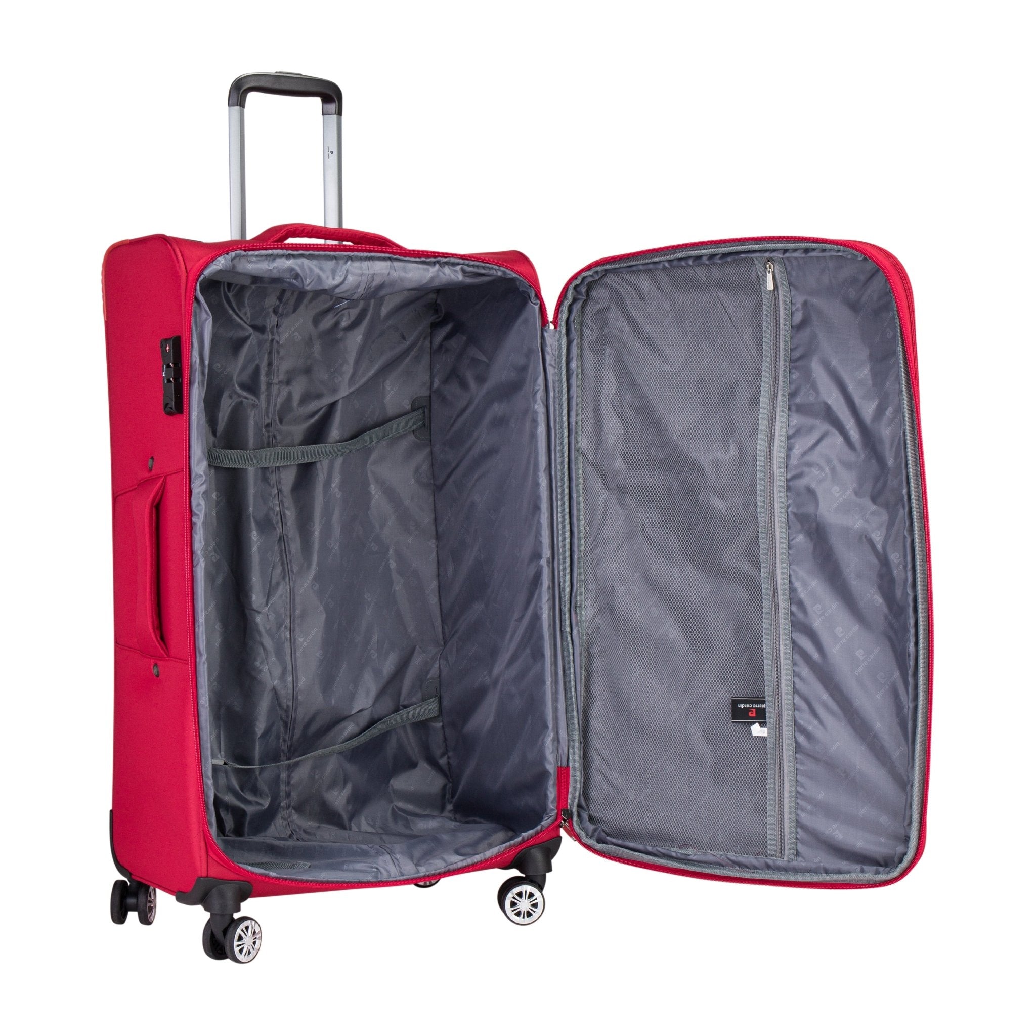 PC Softcase Trolley Set of 3 - Red - MOON - Luggage & Travel Accessories - Pierre Cardin