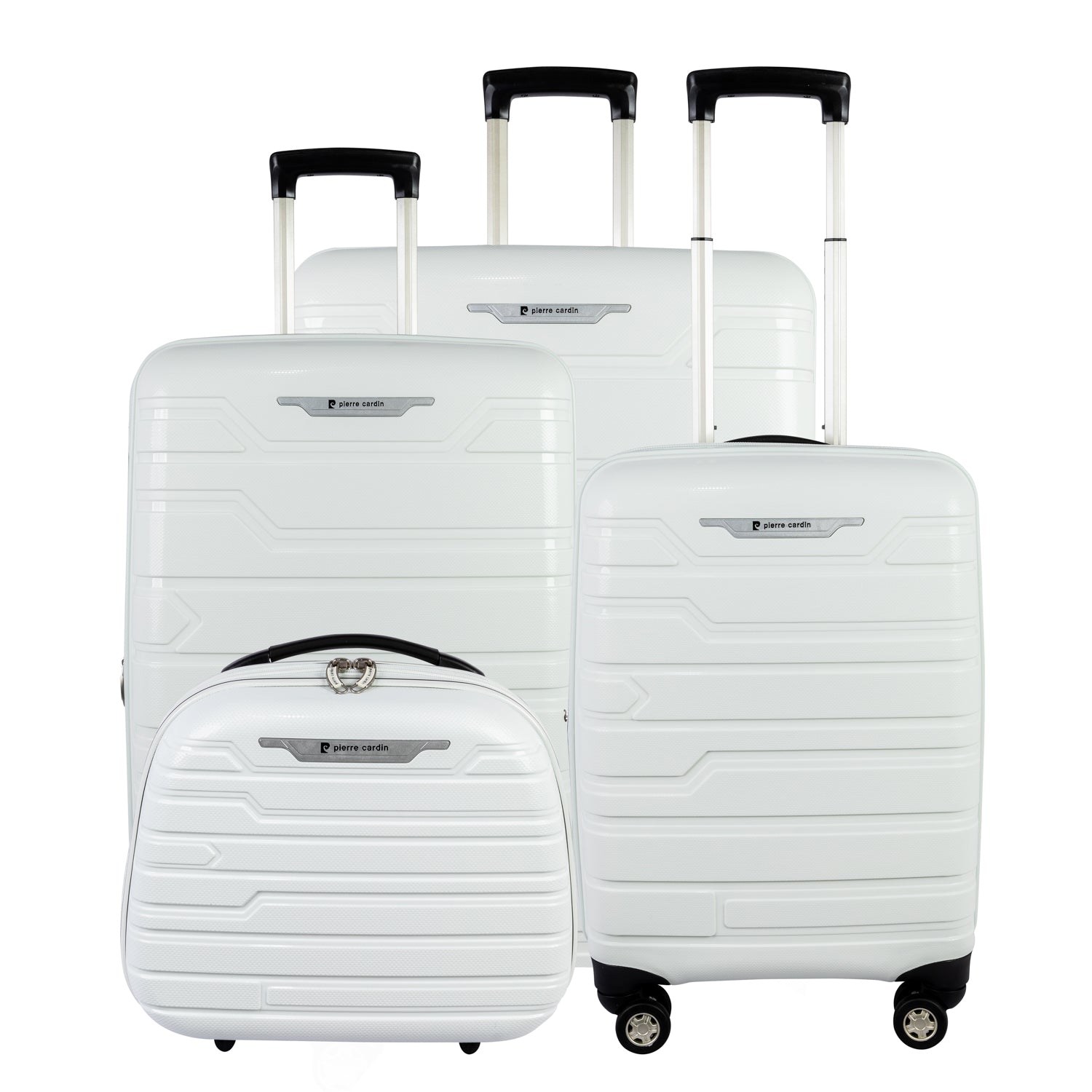 Pierre Cardin Hardcase Trolley Set of 4- Dark Grey PC86307 - MOON - Luggage & Travel Accessories - Pierre Cardin - Pierre Cardin Hardcase Trolley Set of 4- Dark Grey PC86307 - White - Luggage - 11