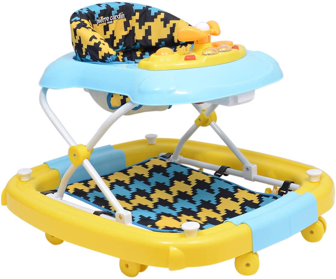 Pierre Cardin Baby Rocker Chair and Walker Blue and Yellow PW108