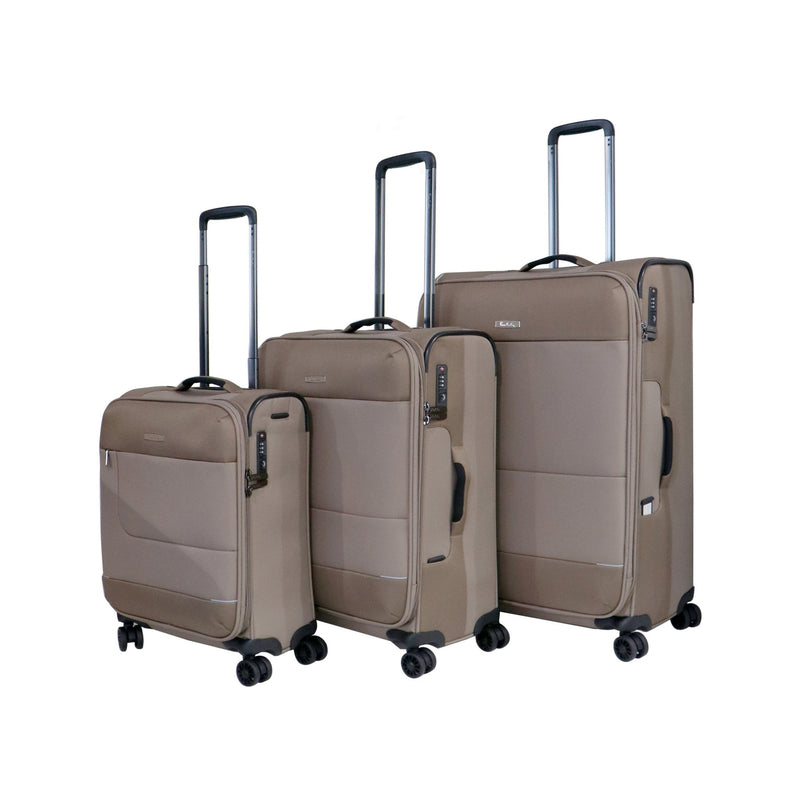 Pierre Cardin Softcase Airlite Collection-Set Of 3 Black - MOON - Luggage & Travel Accessories - Pierre Cardin - Pierre Cardin Softcase Airlite Collection-Set Of 3 Black - Beige - Luggage set - 11