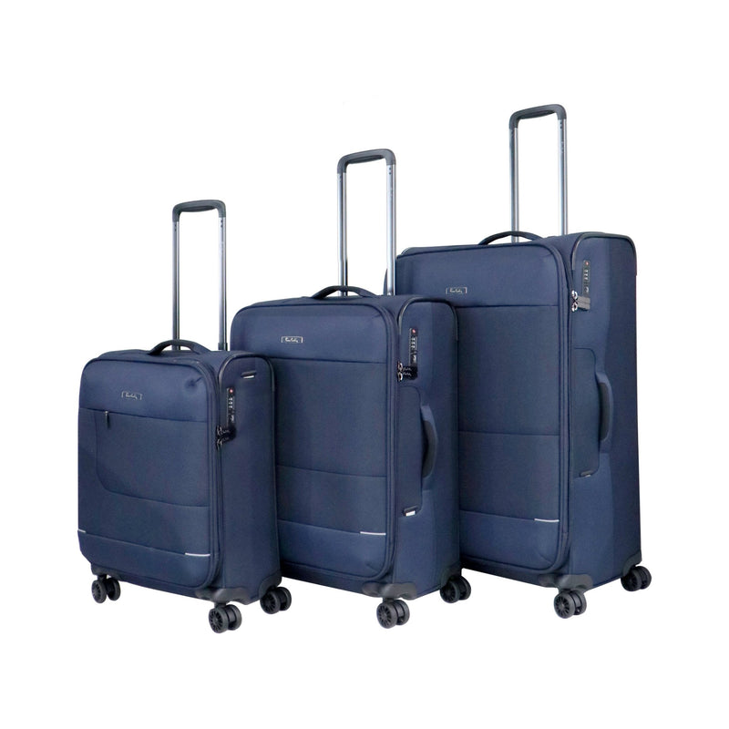 Pierre Cardin Softcase Airlite Collection-Set Of 3 Black - MOON - Luggage & Travel Accessories - Pierre Cardin - Pierre Cardin Softcase Airlite Collection-Set Of 3 Black - Navy - Luggage set - 10