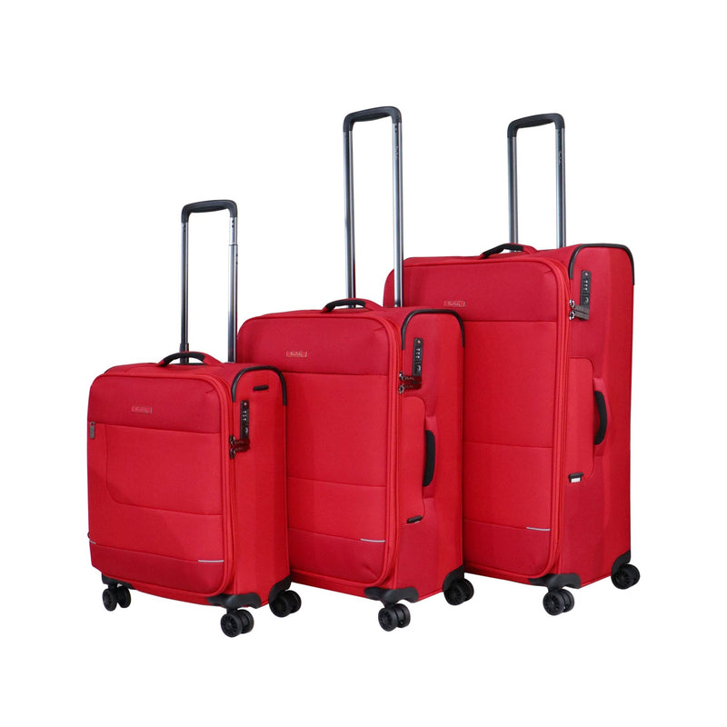 Pierre Cardin Softcase Airlite Collection-Set Of 3 Black - MOON - Luggage & Travel Accessories - Pierre Cardin - Pierre Cardin Softcase Airlite Collection-Set Of 3 Black - Red - Luggage set - 9