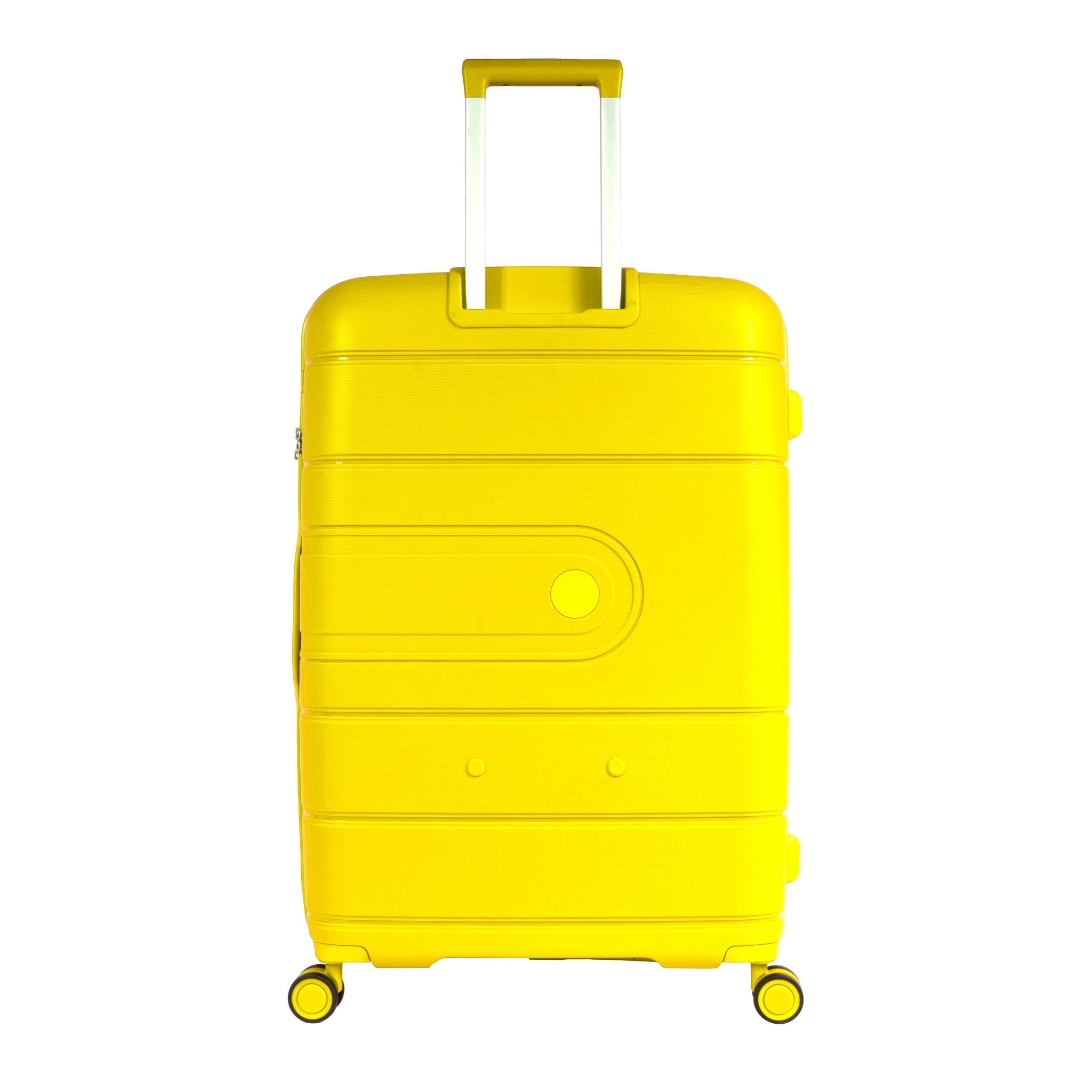 Pierre Cardin Upright Flexible/Hardcase Trolley Set of 4, Yellow - MOON - Luggage & Travel Accessories - Pierre Cardin - Pierre Cardin Upright Flexible/Hardcase Trolley Set of 4, Yellow - Luggage set - 4