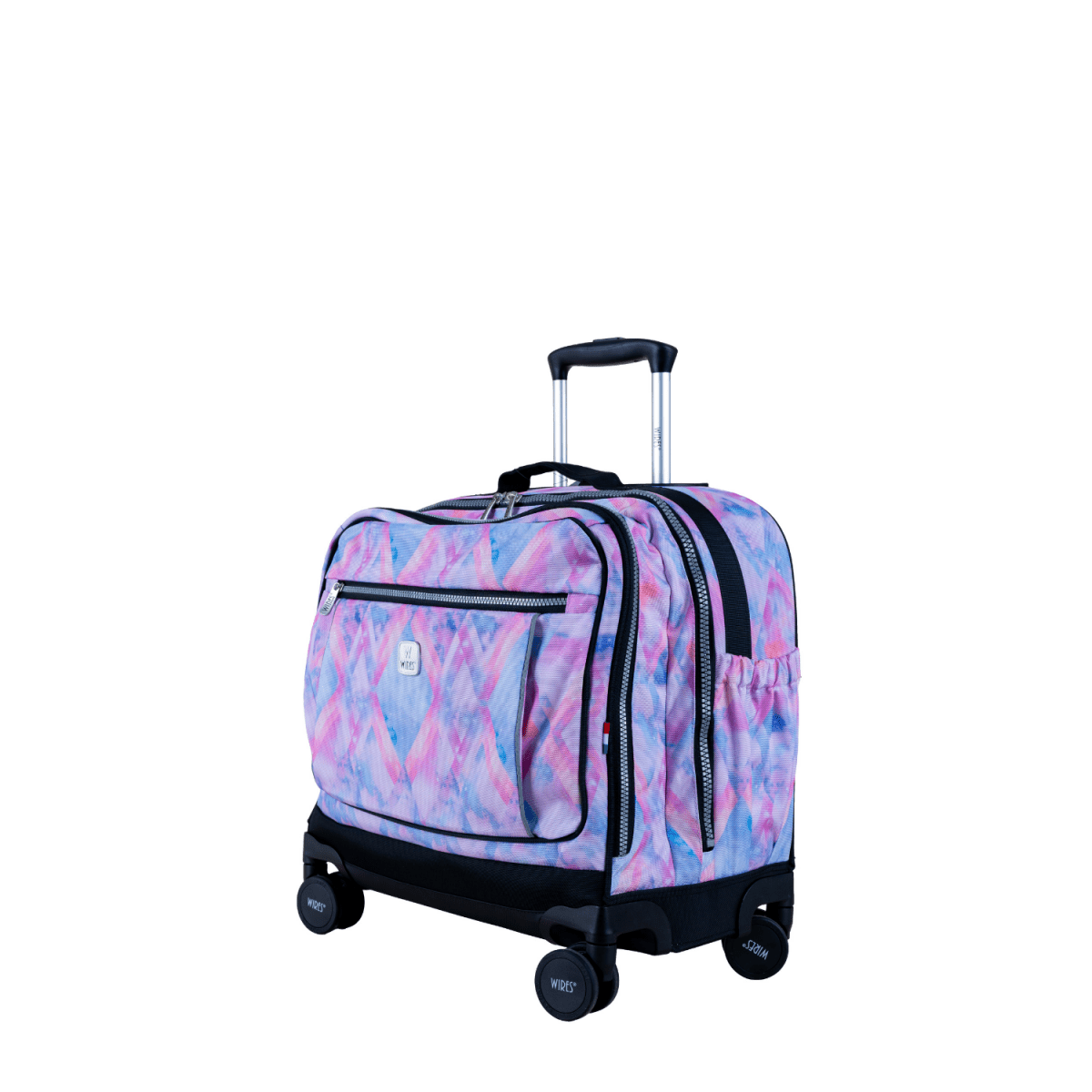 Pink Delta 8 Wheels School Bag Trolley Set of 4(Lunch Bag & Pencil Case)+Lunch Box - MOON - Back 2 School - Wires
