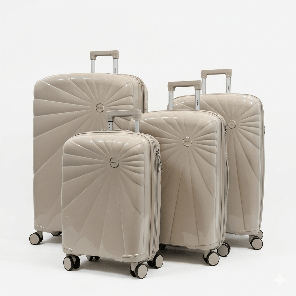Prince Hardside Suitcase Set of 4- Beige - MOON - Luggage - Prince