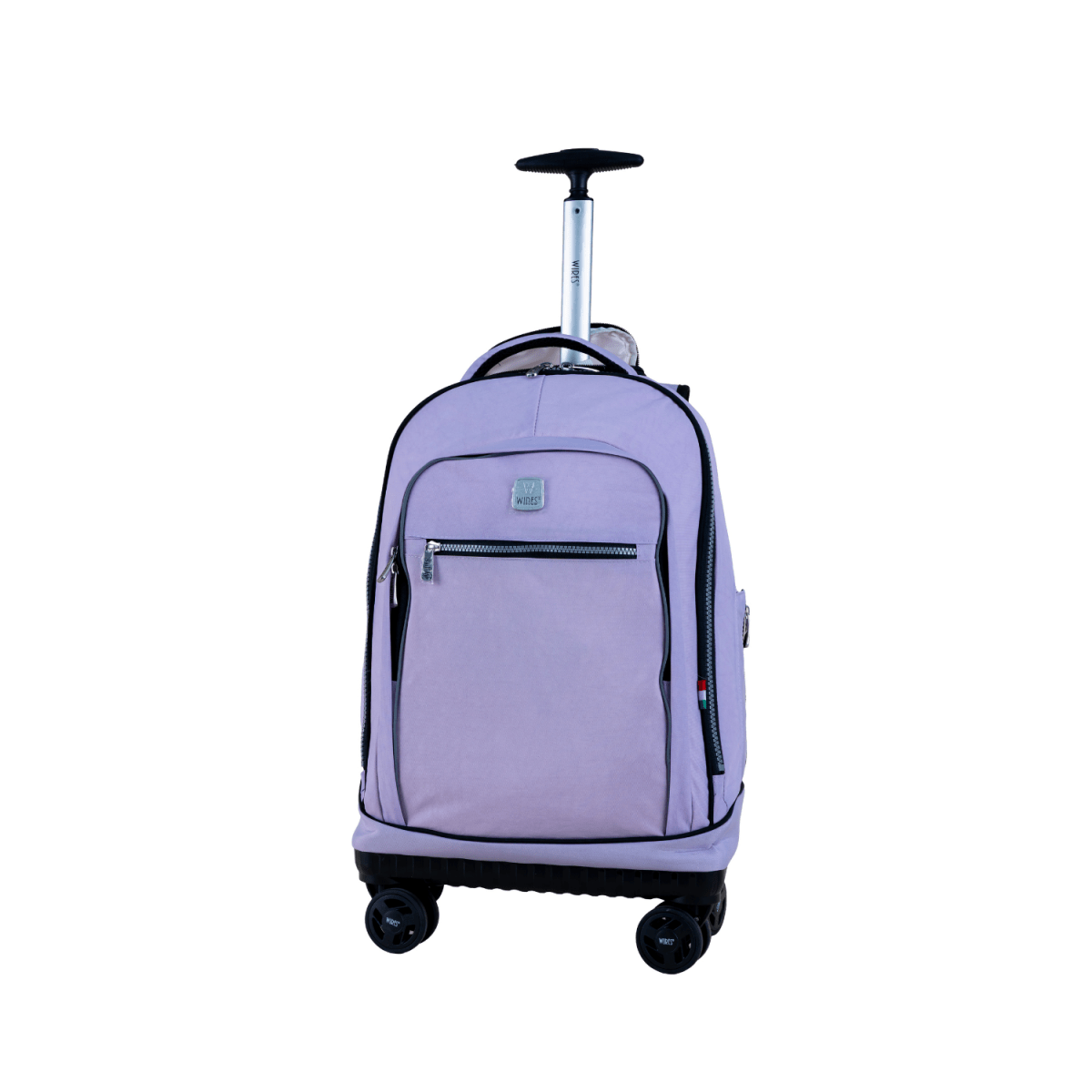 Purple 4 - Wheels School Backpack Trolley Set (Lunch bag & Pencil Case) - MOON - Back 2 School - Wires