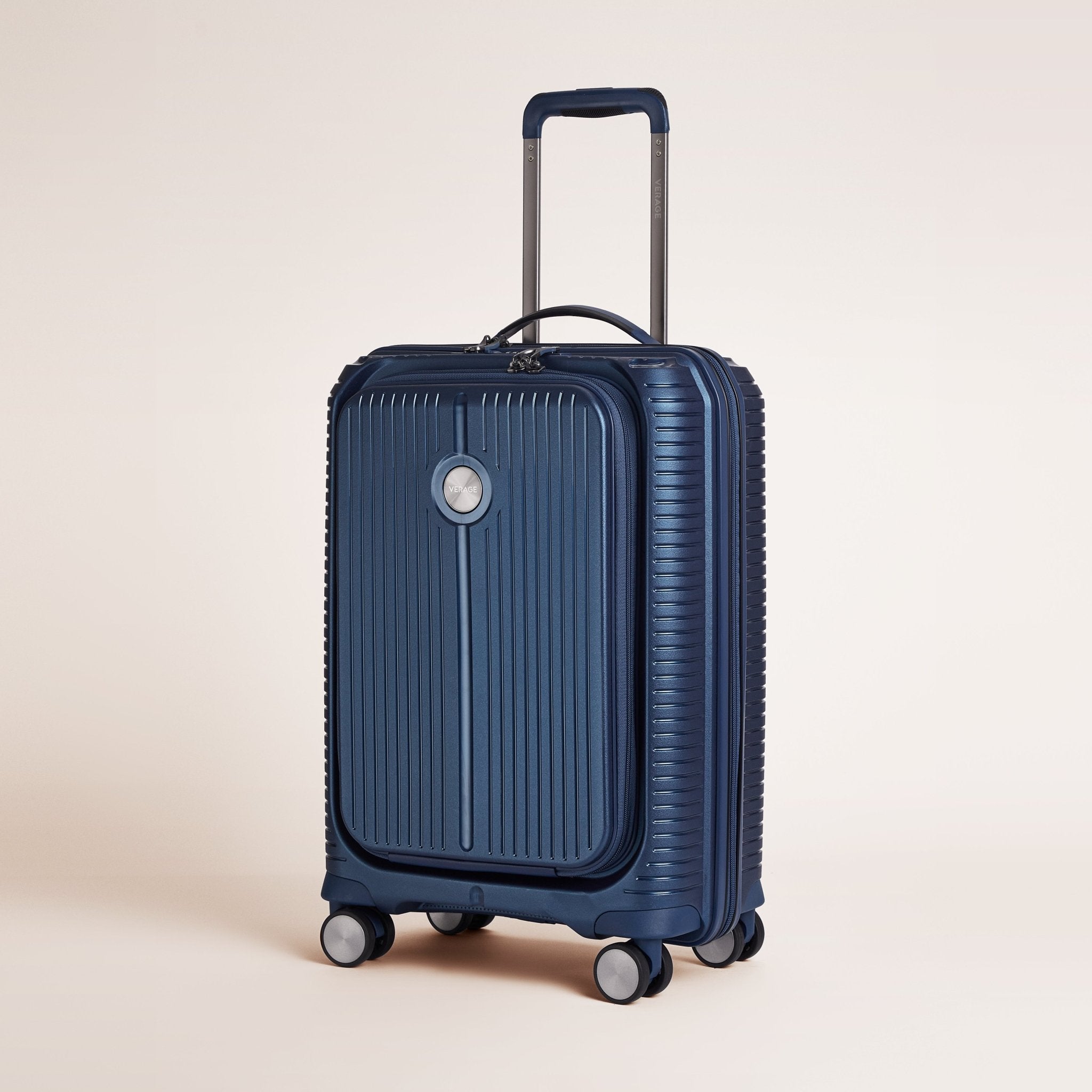 Rome Suitcase Carry on Front Pocket Navy - MOON - Luggage & Travel Accessories - Verage