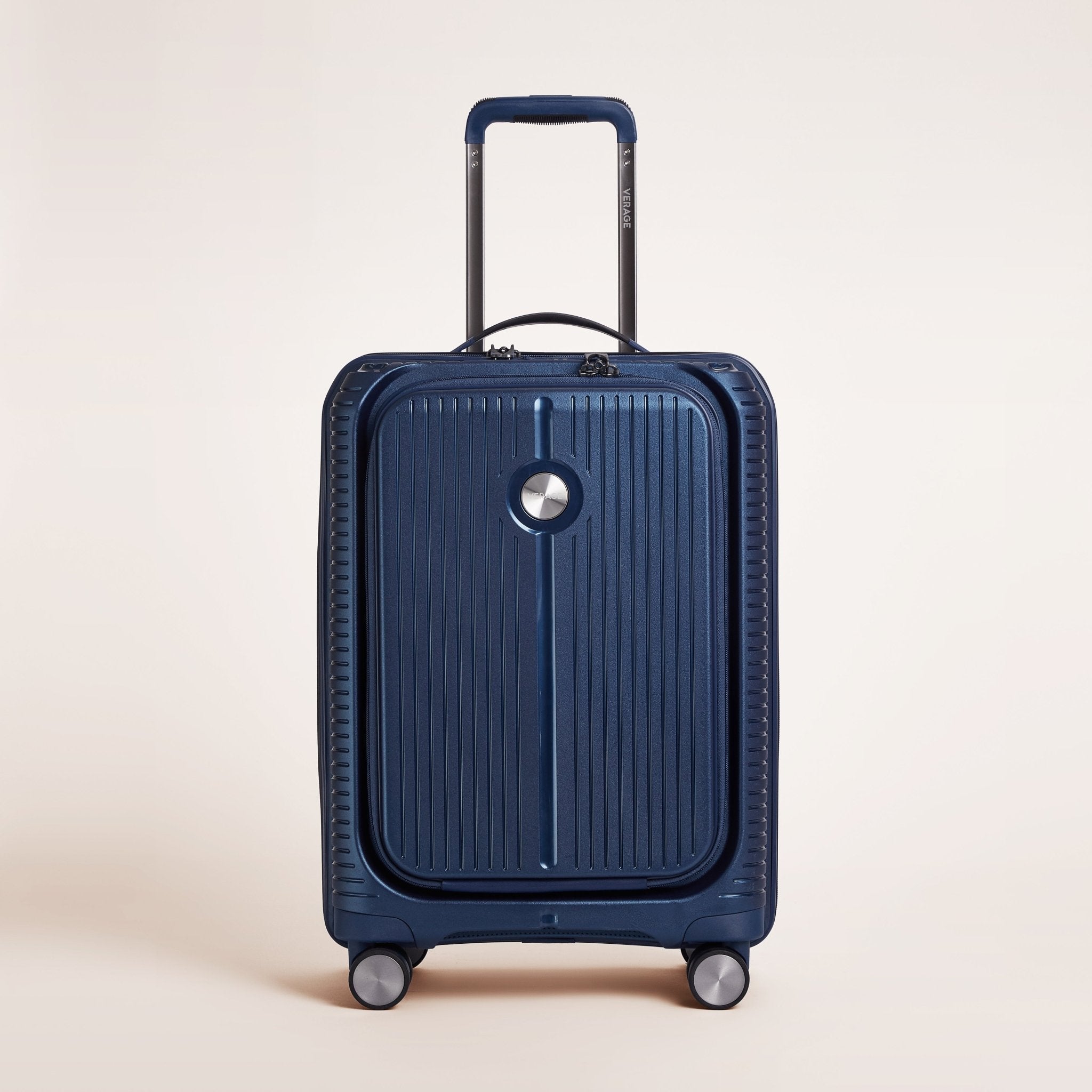 Rome Suitcase Carry on Front Pocket Navy - MOON - Luggage & Travel Accessories - Verage