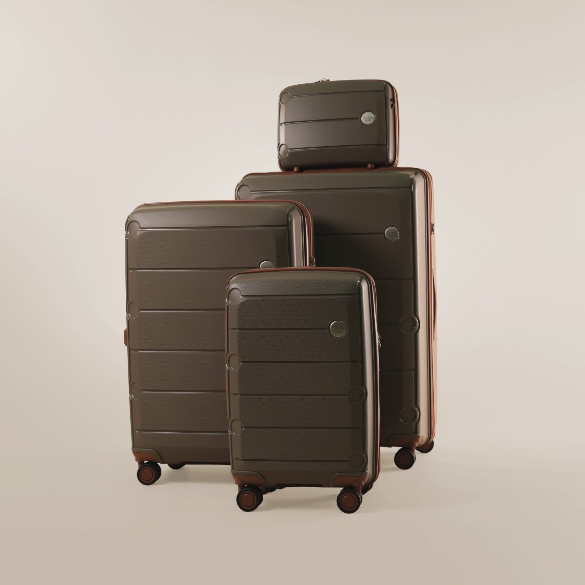 Signature Suitcase Trolley Set of 4, Champagne - MOON - Luggage & Travel Accessories - Pierre Cardin