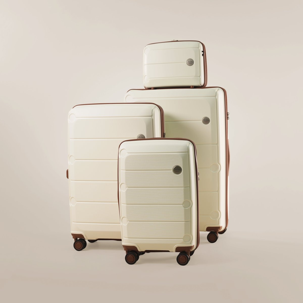Signature Suitcase Trolley Set of 4, Nature White - MOON - Luggage & Travel Accessories - Pierre Cardin