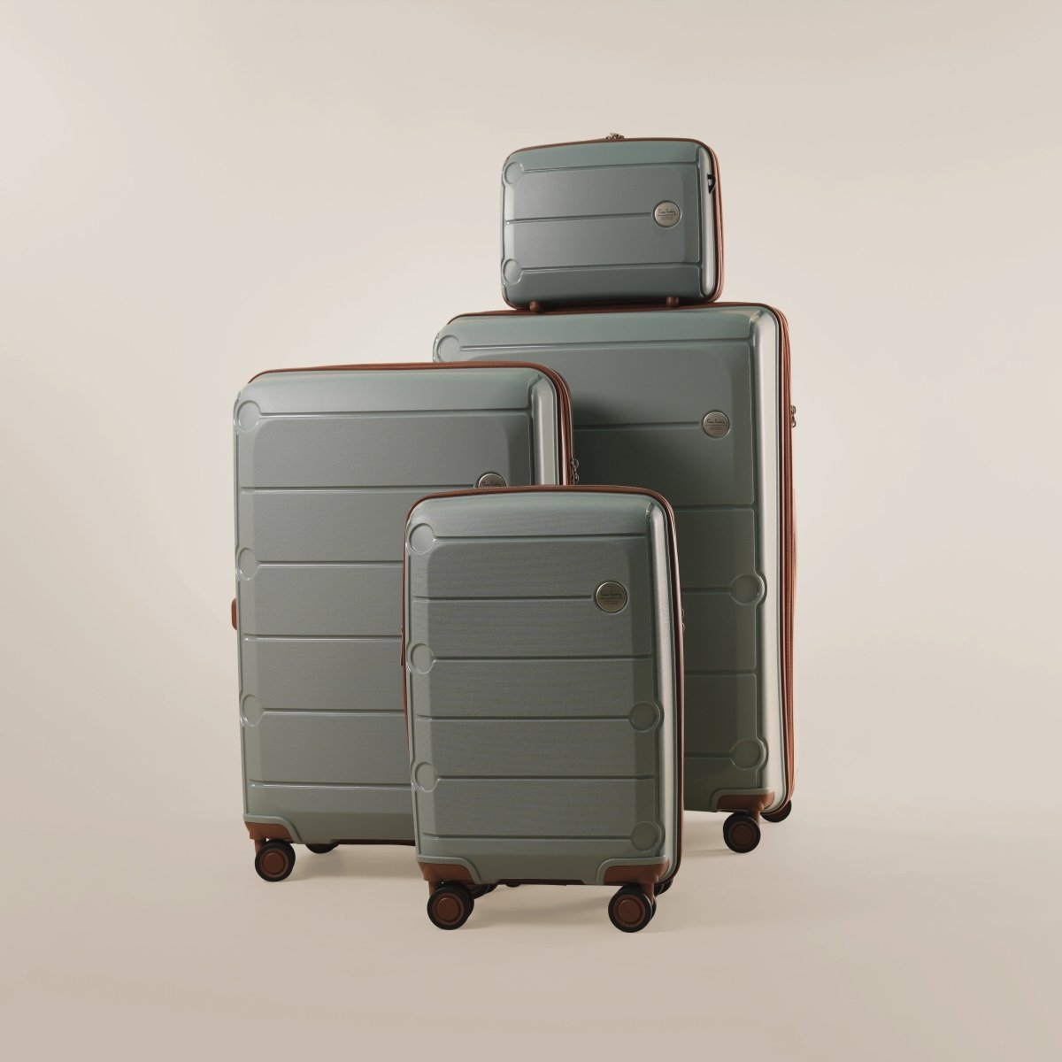 Signature Suitcase Trolley Set of 4, Silver - MOON - Luggage & Travel Accessories - Pierre Cardin