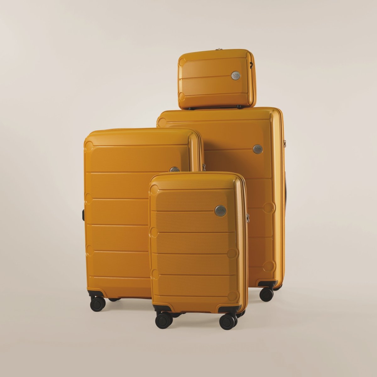 Signature Suitcase Trolley Set of 4, Yellow - MOON - Luggage & Travel Accessories - Pierre Cardin