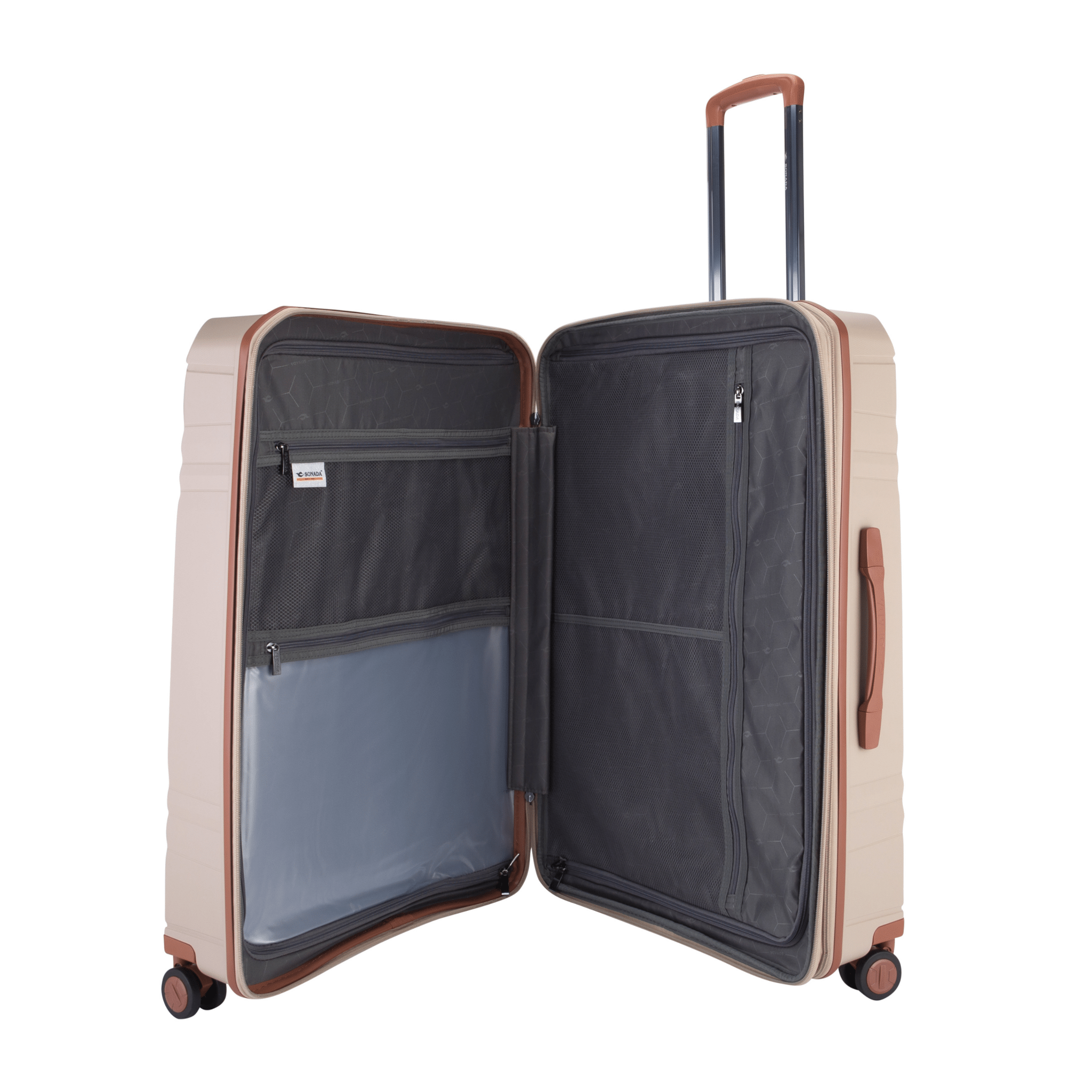Sirius PP Hardcase Trolley Set of 4, Beige - MOON - Luggage & Travel Accessories - Sonada