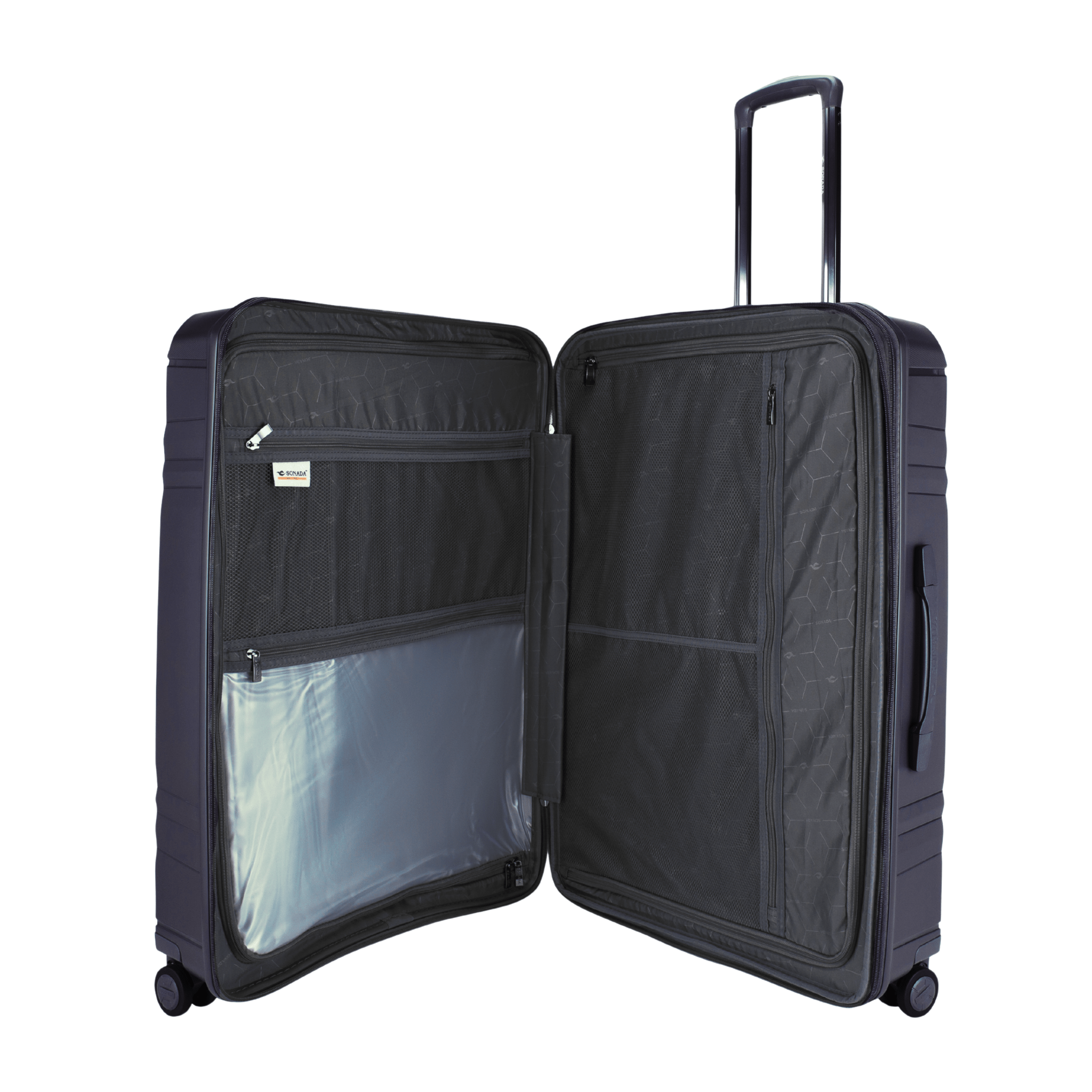 Sirius PP Hardcase Trolley Set of 4, Purple - MOON - Luggage & Travel Accessories - Sonada