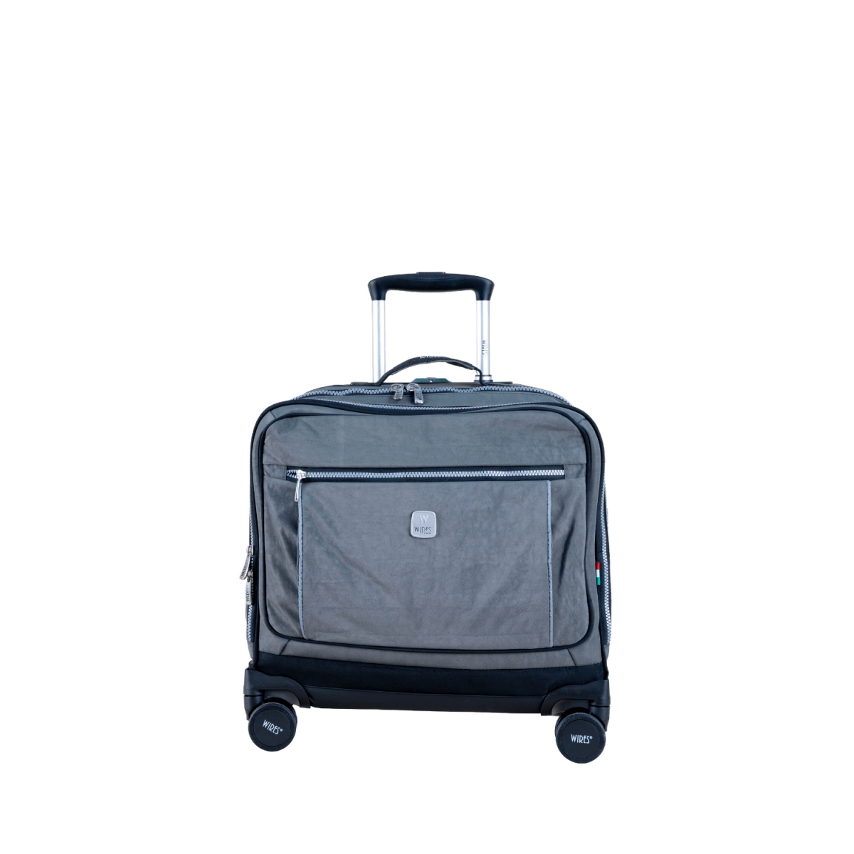Solid Dark Grey 8 Wheels School Bag Trolley Set of 4(Lunch Bag & Pencil Case)+Lunch Box - MOON - Back 2 School - Wires