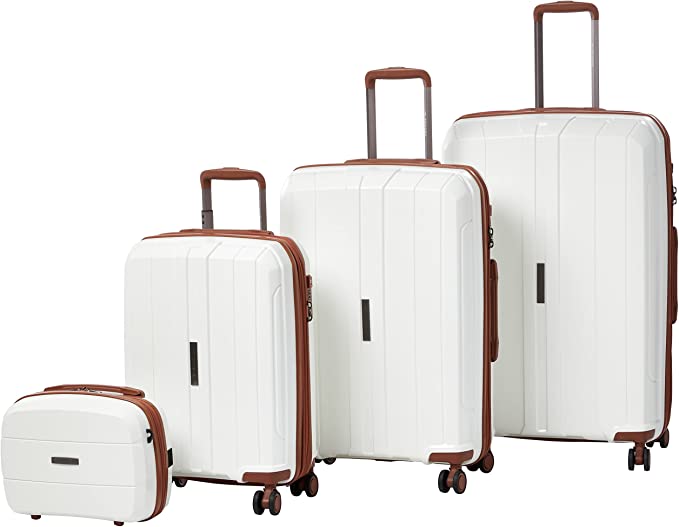 Sonada Hardcase Unbreakable Trolly Set of 4-CS97749 Champagne - MOON - Luggage & Travel Accessories - Sonada - Sonada Hardcase Unbreakable Trolly Set of 4-CS97749 Champagne - White - Luggage - 9