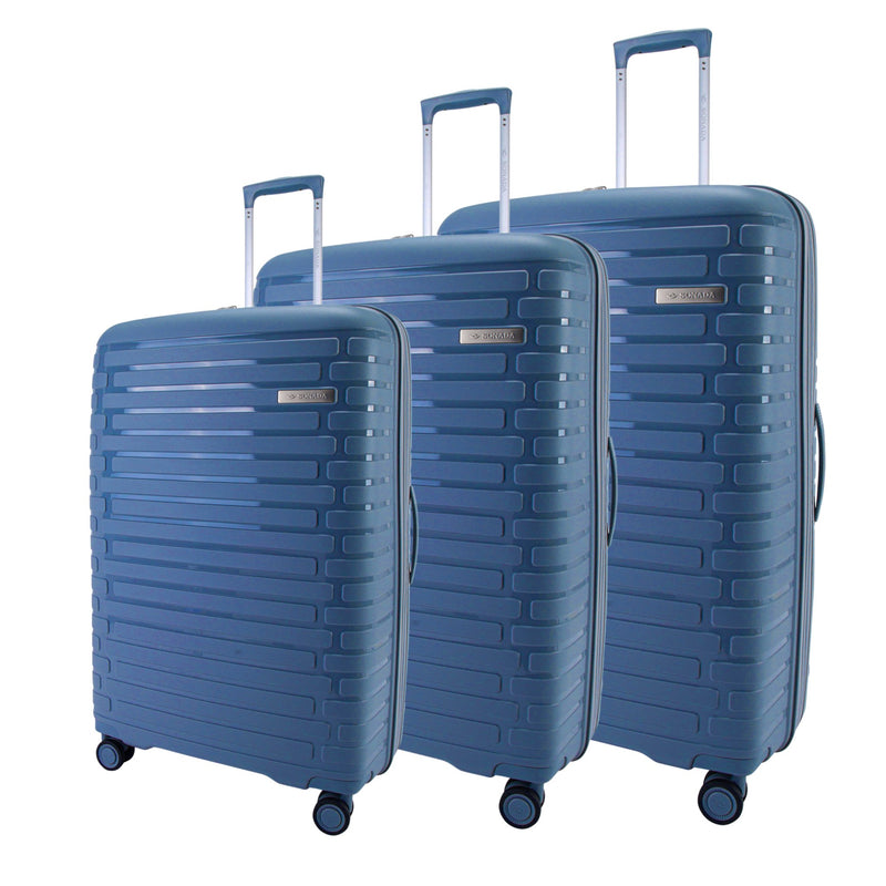 Sonada Meteor Collection,Unbreakable Set of 3 + Beauty Case - Black - MOON - Luggage & Travel Accessories - Sonada - Sonada Meteor Collection,Unbreakable Set of 3 + Beauty Case - Black - Blue - Luggage set - 9