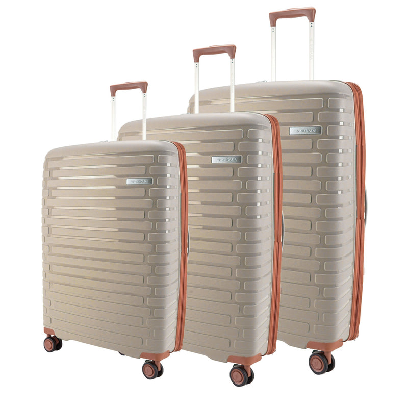 Sonada Meteor Collection,Unbreakable Set of 3 + Beauty Case - BlueBerry - MOON - Luggage & Travel Accessories - Sonada - Sonada Meteor Collection,Unbreakable Set of 3 + Beauty Case - BlueBerry - Beige - Luggage set - 8
