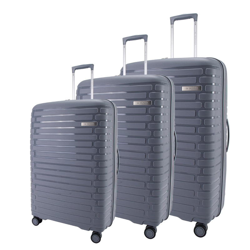Sonada Meteor Collection,Unbreakable Set of 3 + Beauty Case - BlueBerry - MOON - Luggage & Travel Accessories - Sonada - Sonada Meteor Collection,Unbreakable Set of 3 + Beauty Case - BlueBerry - Grey - Luggage set - 7