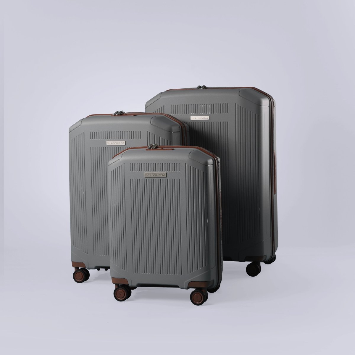 Sonada Milan Suitcases Trolley Set of 3 - Silver - MOON - Luggage & Travel Accessories - Sonada