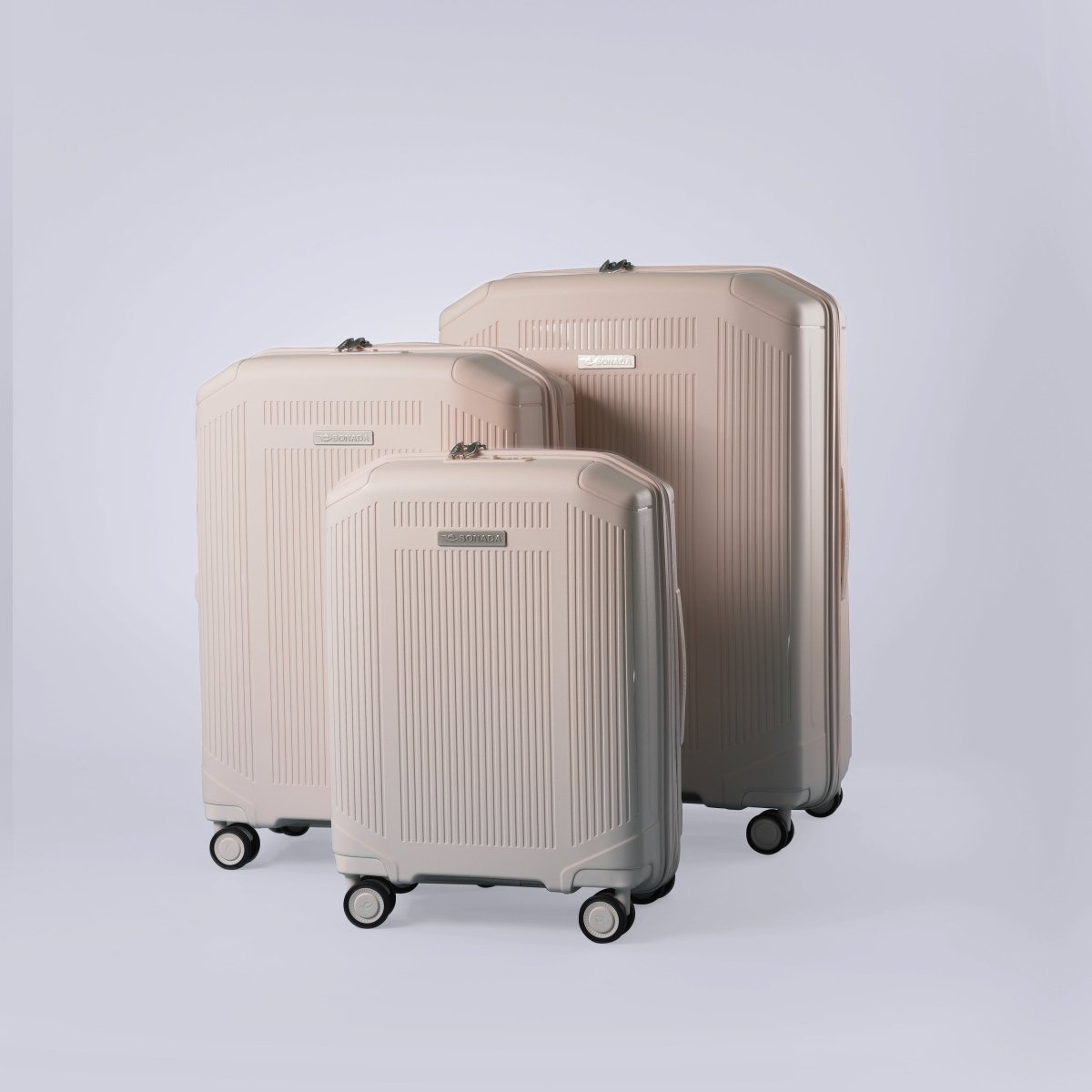 Sonada Milan Suitcases Trolley Set of 3 - Silver - MOON - Luggage & Travel Accessories - Sonada