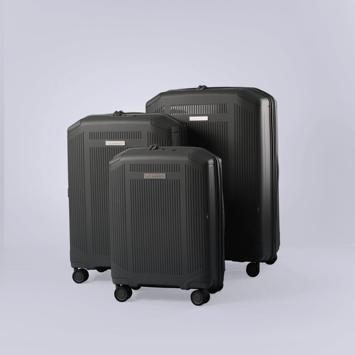 Sonada Milan Suitcases Trolley Set of 3 - Silver - MOON - Luggage & Travel Accessories - Sonada