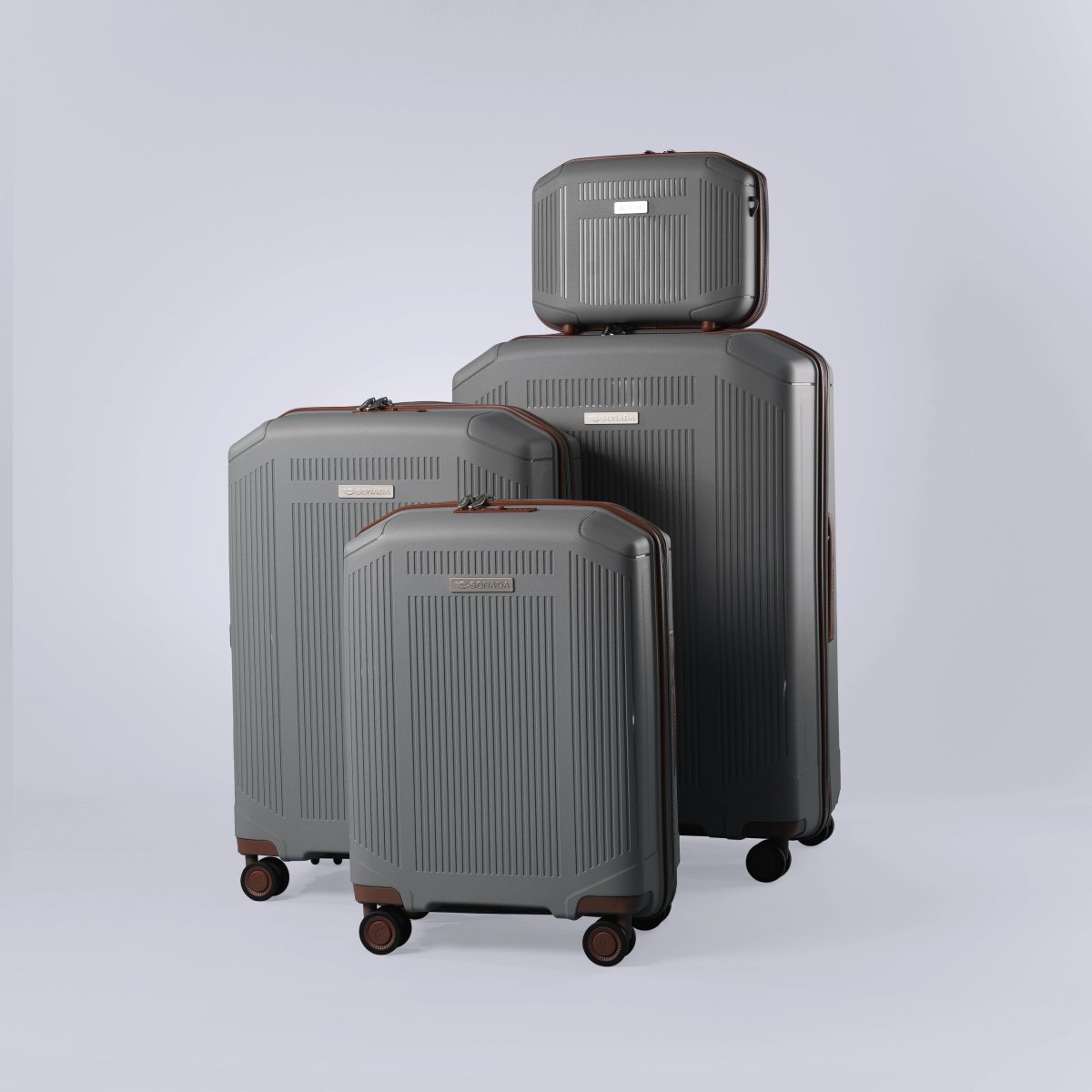 Sonada Milan Suitcases Trolley Set of 4, Yellow - MOON - Luggage & Travel Accessories - Sonada