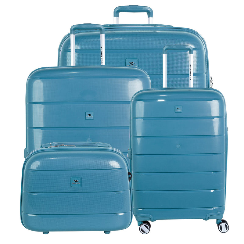 Sonada Moonlight Unbreakable Suitcase Set of 4-Grey - MOON - Luggage & Travel Accessories - Sonada - Sonada Moonlight Unbreakable Suitcase Set of 4-Grey - Blue - Luggage - 13