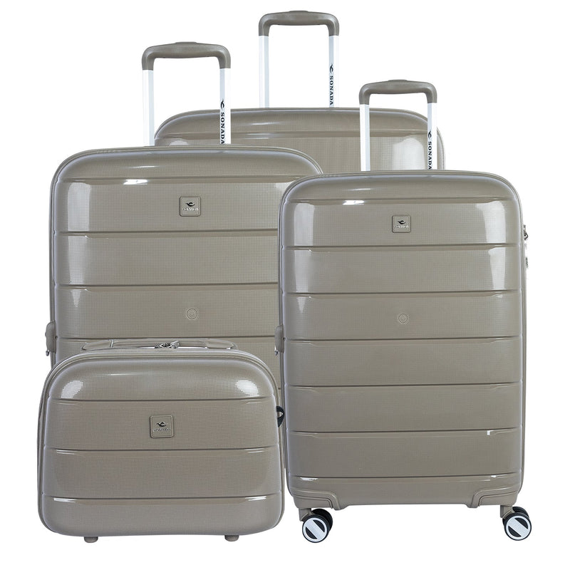 Sonada Moonlight Unbreakable Suitcase Set of 4-New Blue - MOON - Luggage & Travel Accessories - Sonada - Sonada Moonlight Unbreakable Suitcase Set of 4-New Blue - Grey - Luggage set - 12