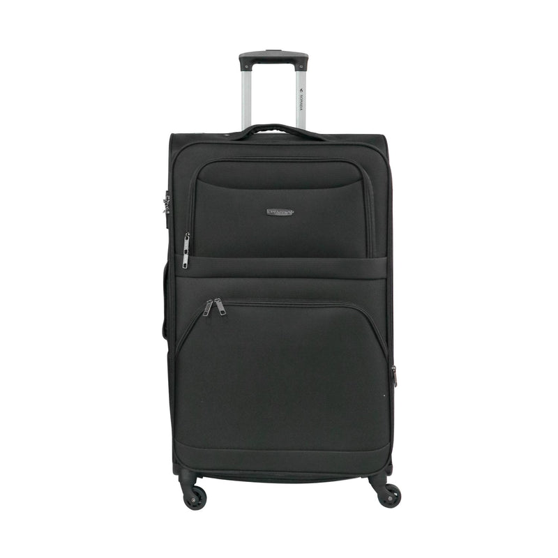 Sonada Softcase Travel Bag-Set of 3 Black - MOON - Luggage & Travel Accessories - Sonada - Sonada Softcase Travel Bag-Set of 3 Black - Luggage set - 3