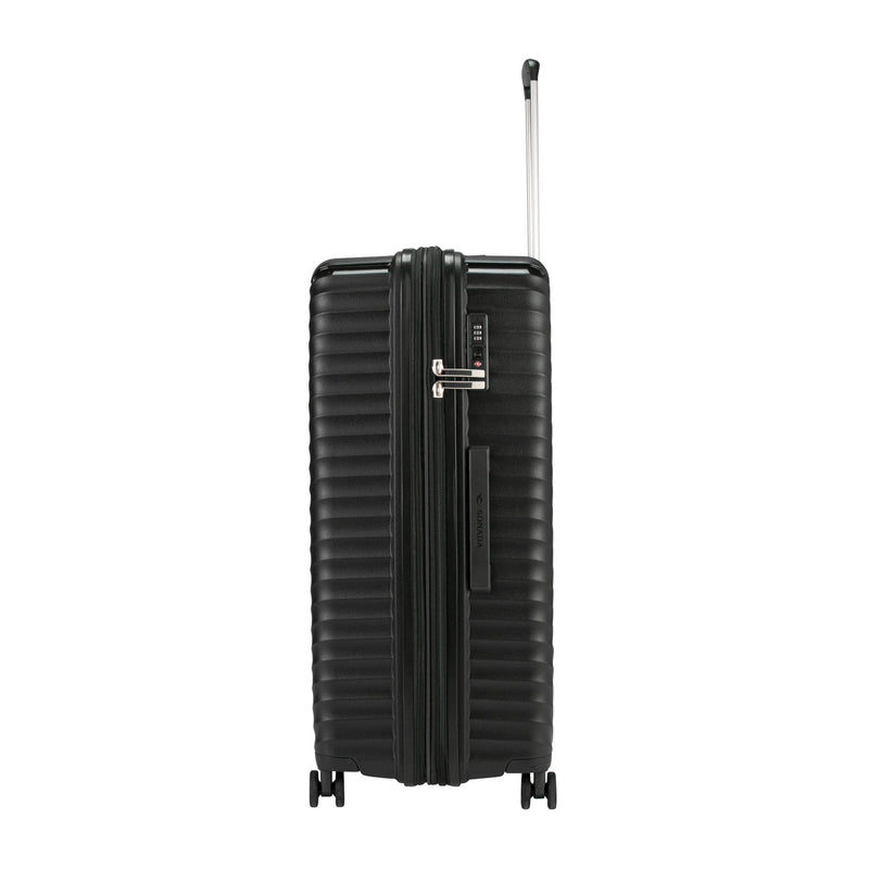 Sonada Turin Collection,Unbreakable Set of 3 + Beauty Case - Black - MOON - Luggage & Travel Accessories - Sonada - Sonada Turin Collection,Unbreakable Set of 3 + Beauty Case - Black - Luggage set - 3