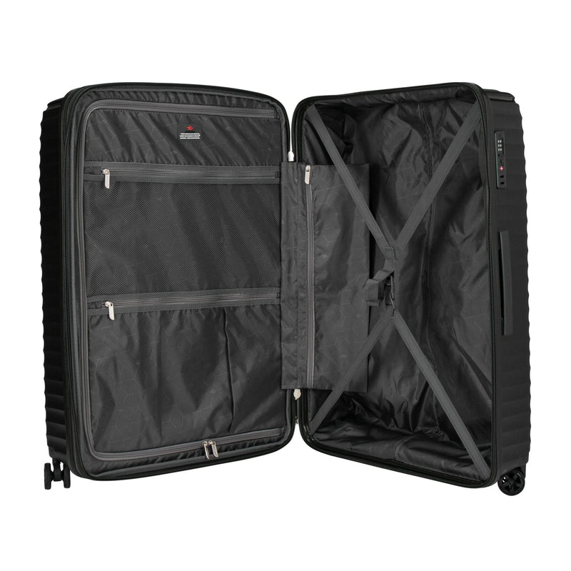 Sonada Turin Collection,Unbreakable Set of 3 + Beauty Case - Black - MOON - Luggage & Travel Accessories - Sonada - Sonada Turin Collection,Unbreakable Set of 3 + Beauty Case - Black - Luggage set - 5
