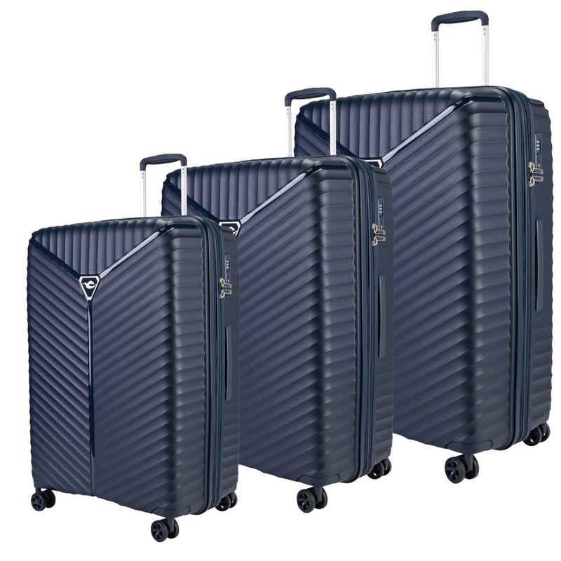 Sonada Turin Collection,Unbreakable Set of 3 + Beauty Case - Black - MOON - Luggage & Travel Accessories - Sonada - Sonada Turin Collection,Unbreakable Set of 3 + Beauty Case - Black - Blueberry - Luggage set - 6