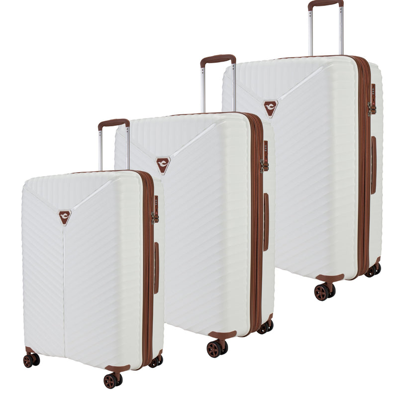 Sonada Turin Collection,Unbreakable Set of 3 + Beauty Case - Black - MOON - Luggage & Travel Accessories - Sonada - Sonada Turin Collection,Unbreakable Set of 3 + Beauty Case - Black - White - Luggage set - 10