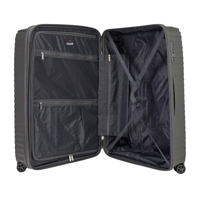Sonada Turin Collection,Unbreakable Set of 3 + Beauty Case - Dark Grey - MOON - Luggage & Travel Accessories - Sonada - Sonada Turin Collection,Unbreakable Set of 3 + Beauty Case - Dark Grey - Luggage Set - 5
