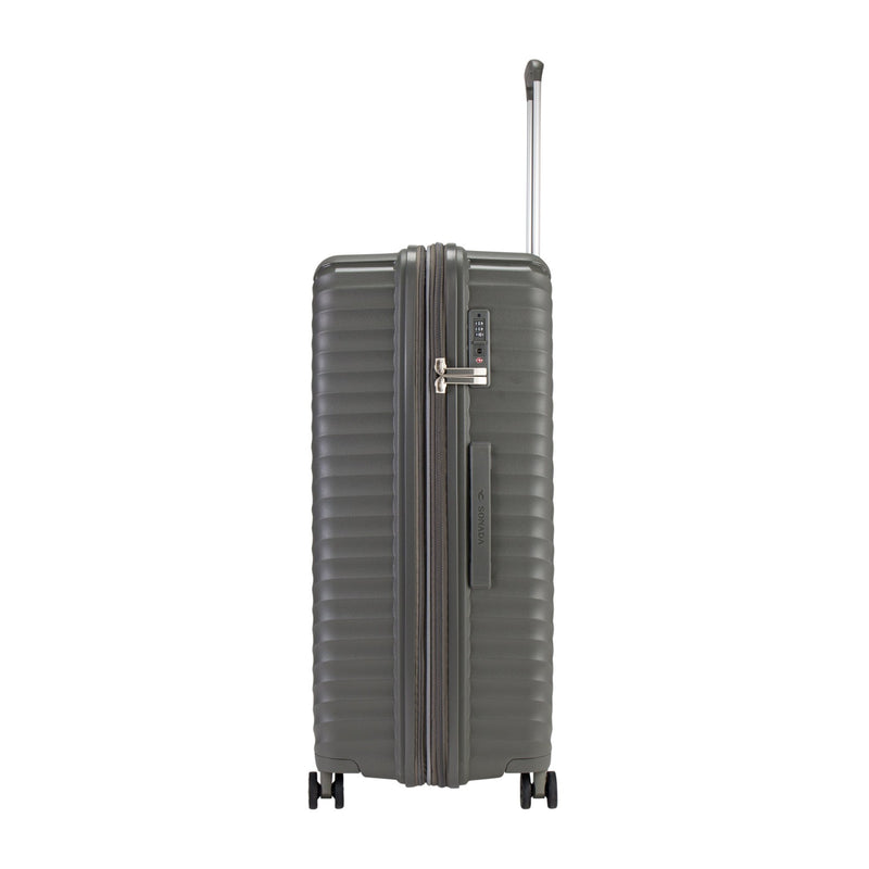 Sonada Turin Collection,Unbreakable Set of 3 + Beauty Case - Dark Grey - MOON - Luggage & Travel Accessories - Sonada - Sonada Turin Collection,Unbreakable Set of 3 + Beauty Case - Dark Grey - Luggage Set - 3