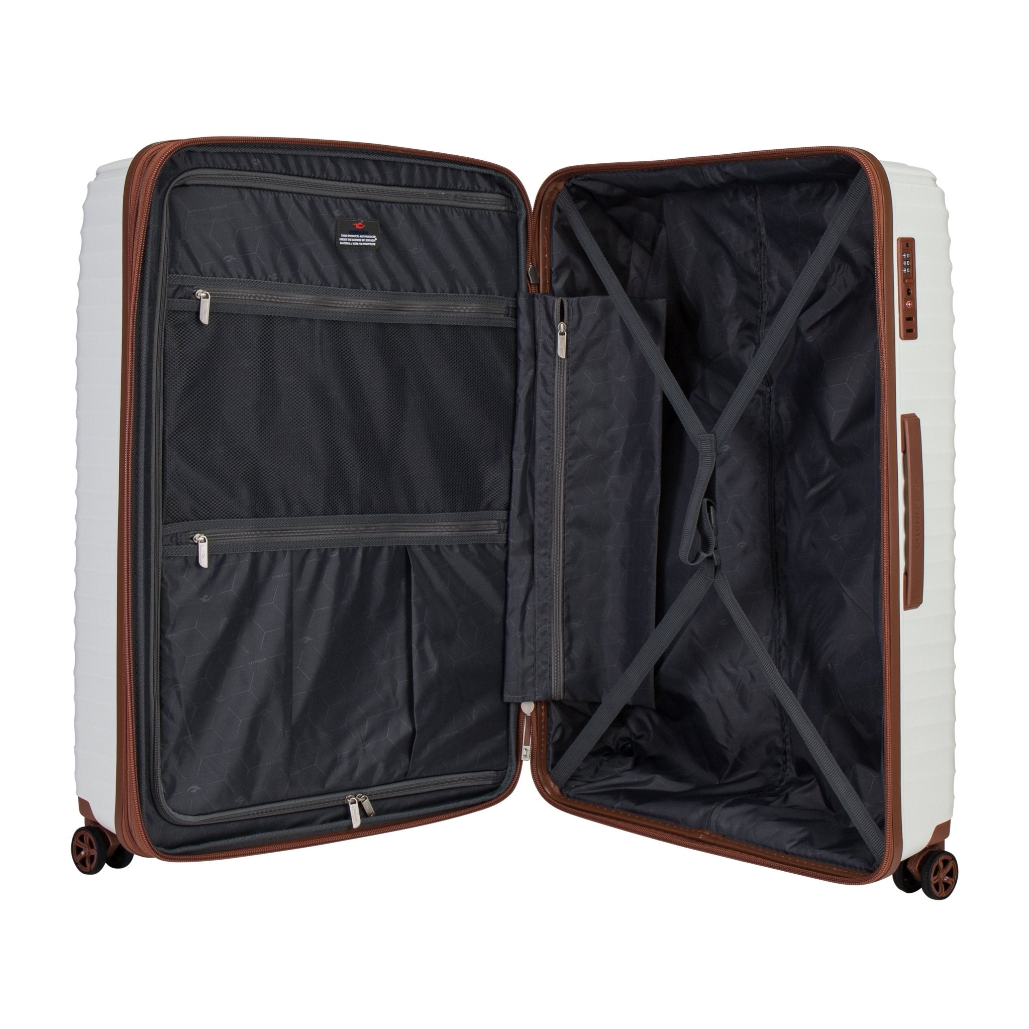 Sonada Turin Collection,Unbreakable Set of 3 + Beauty Case - White - MOON - Luggage & Travel Accessories - Sonada - Sonada Turin Collection,Unbreakable Set of 3 + Beauty Case - White - Luggage Set - 5