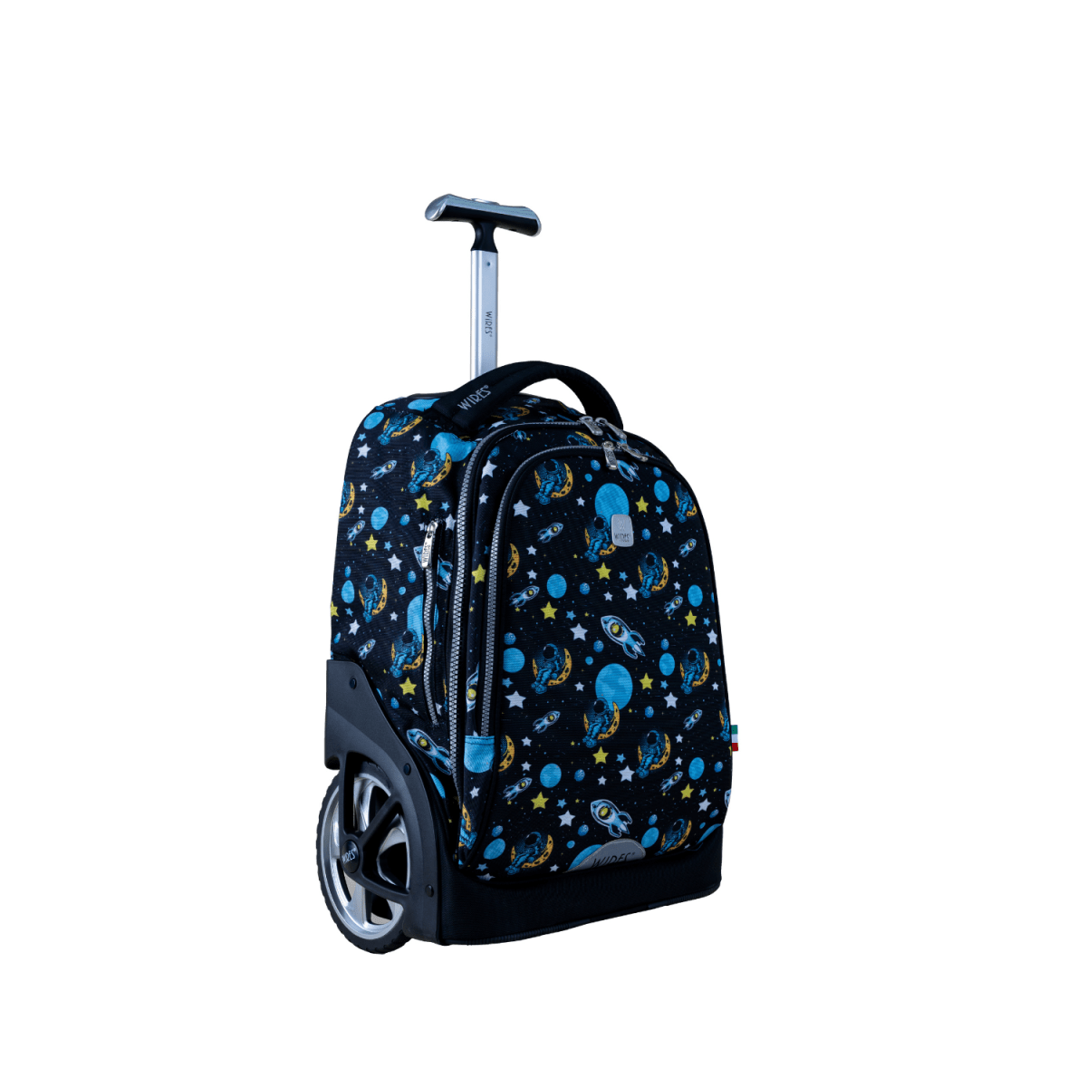 Space Big Wheel School Bag Trolley Set of 3 (Lunch Bag & Pencil Case) - MOON - Back 2 School - Wires